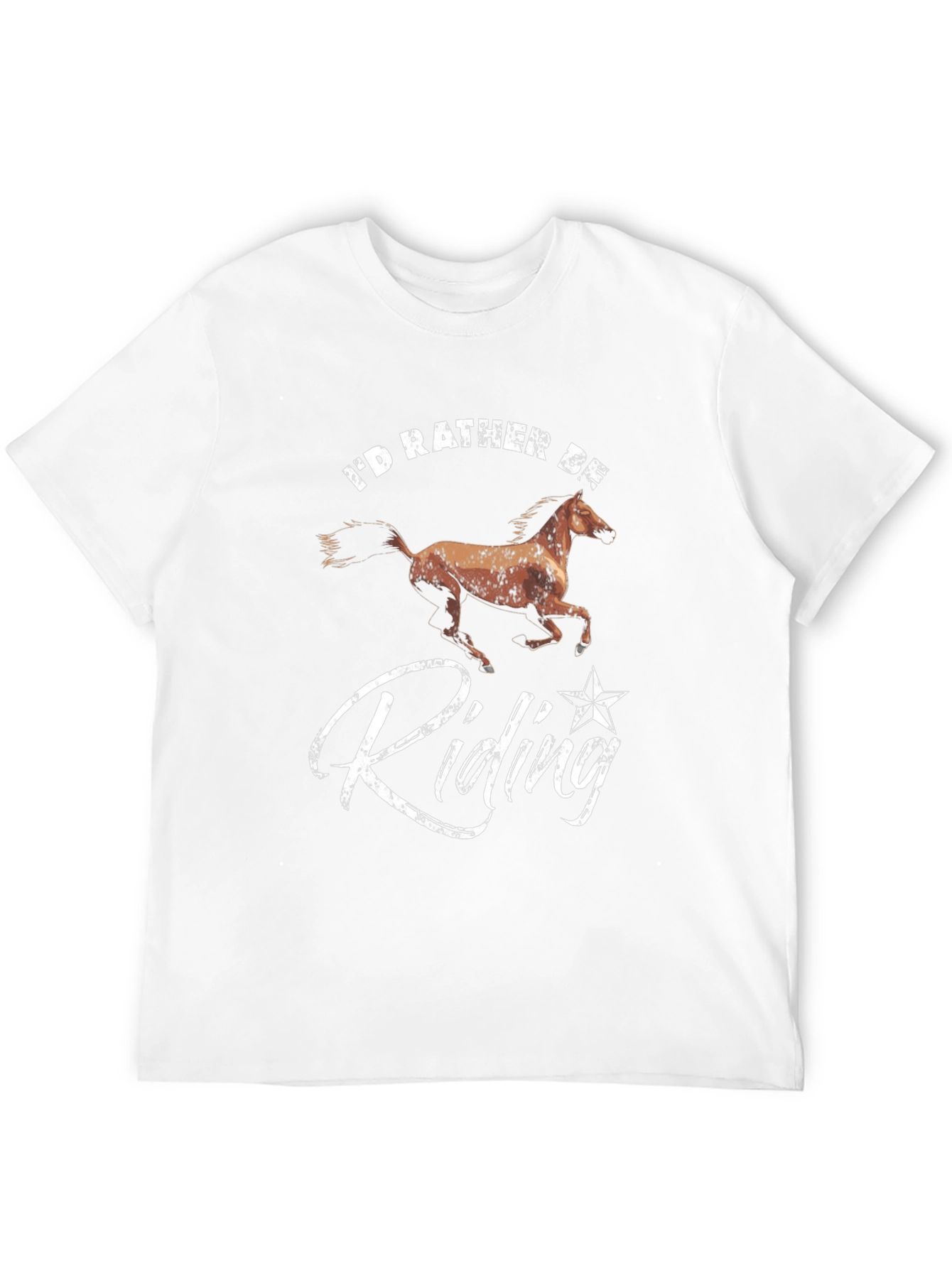 Id Rather Be Riding Horse Graphic Tee