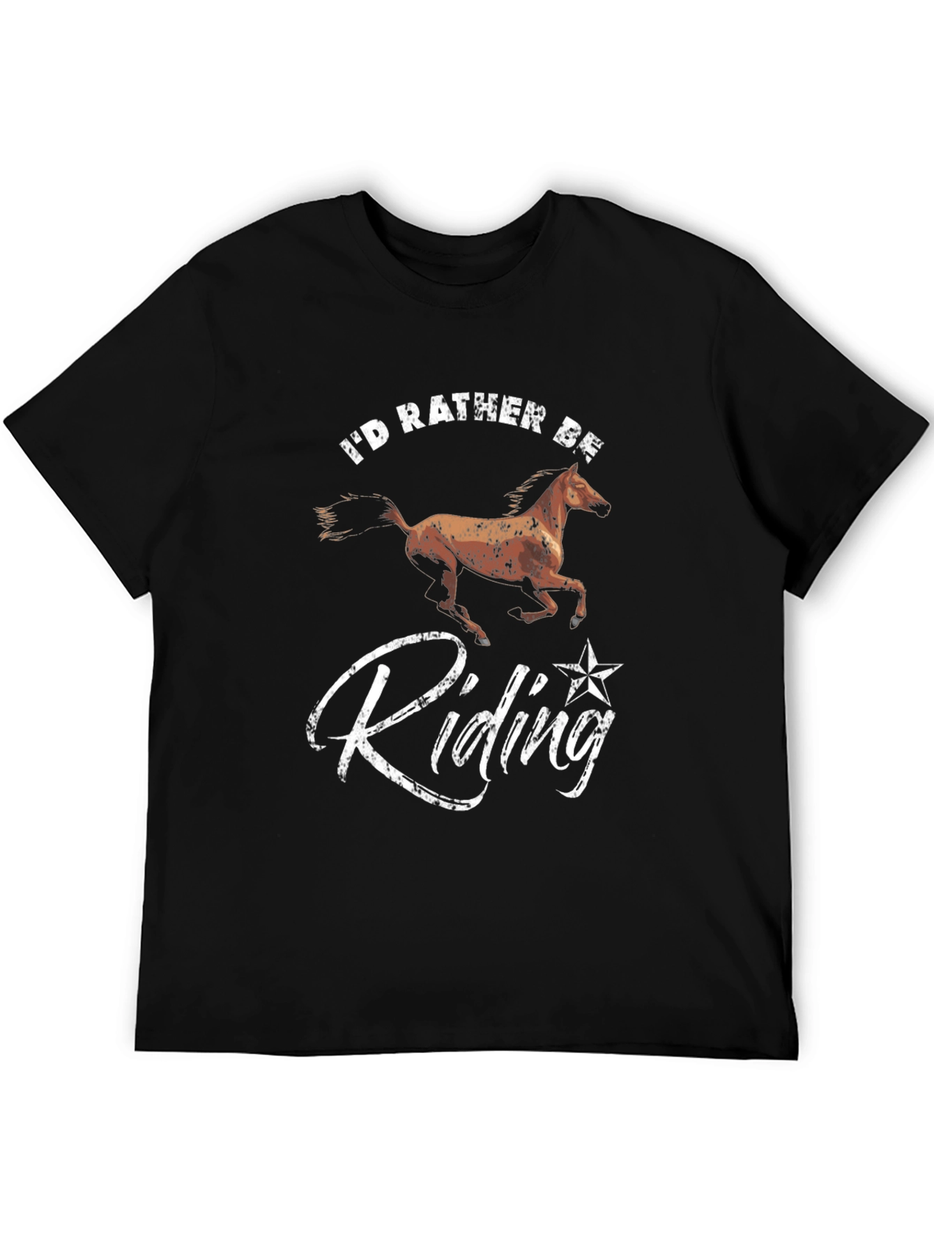 Id Rather Be Riding Horse Graphic Tee