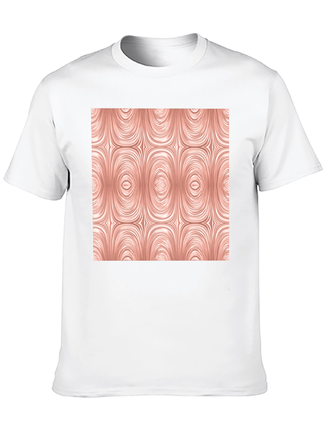 Abstract Oval Pattern Black Tee