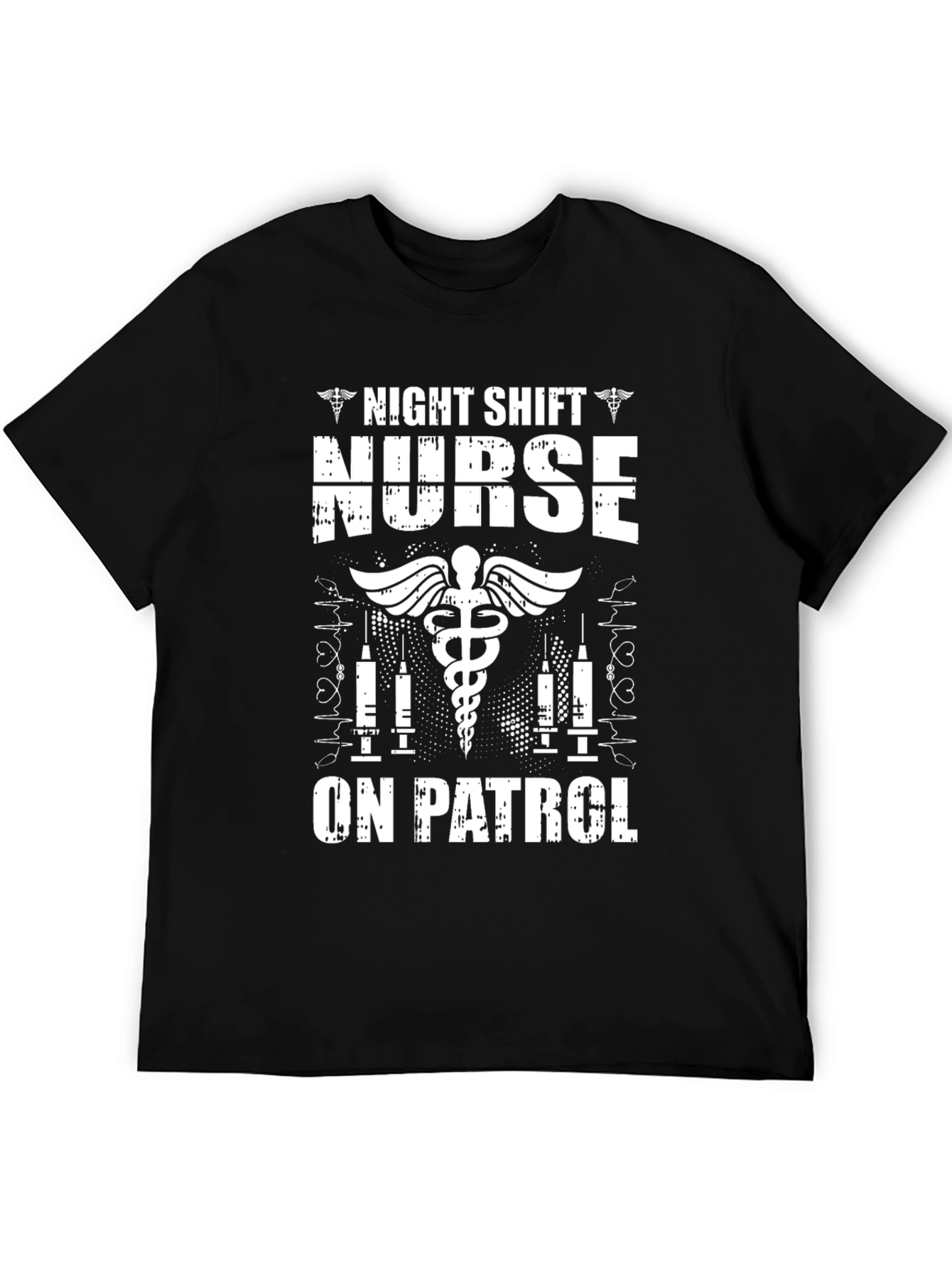 Night Shift Nurse On Patrol Graphic Tee
