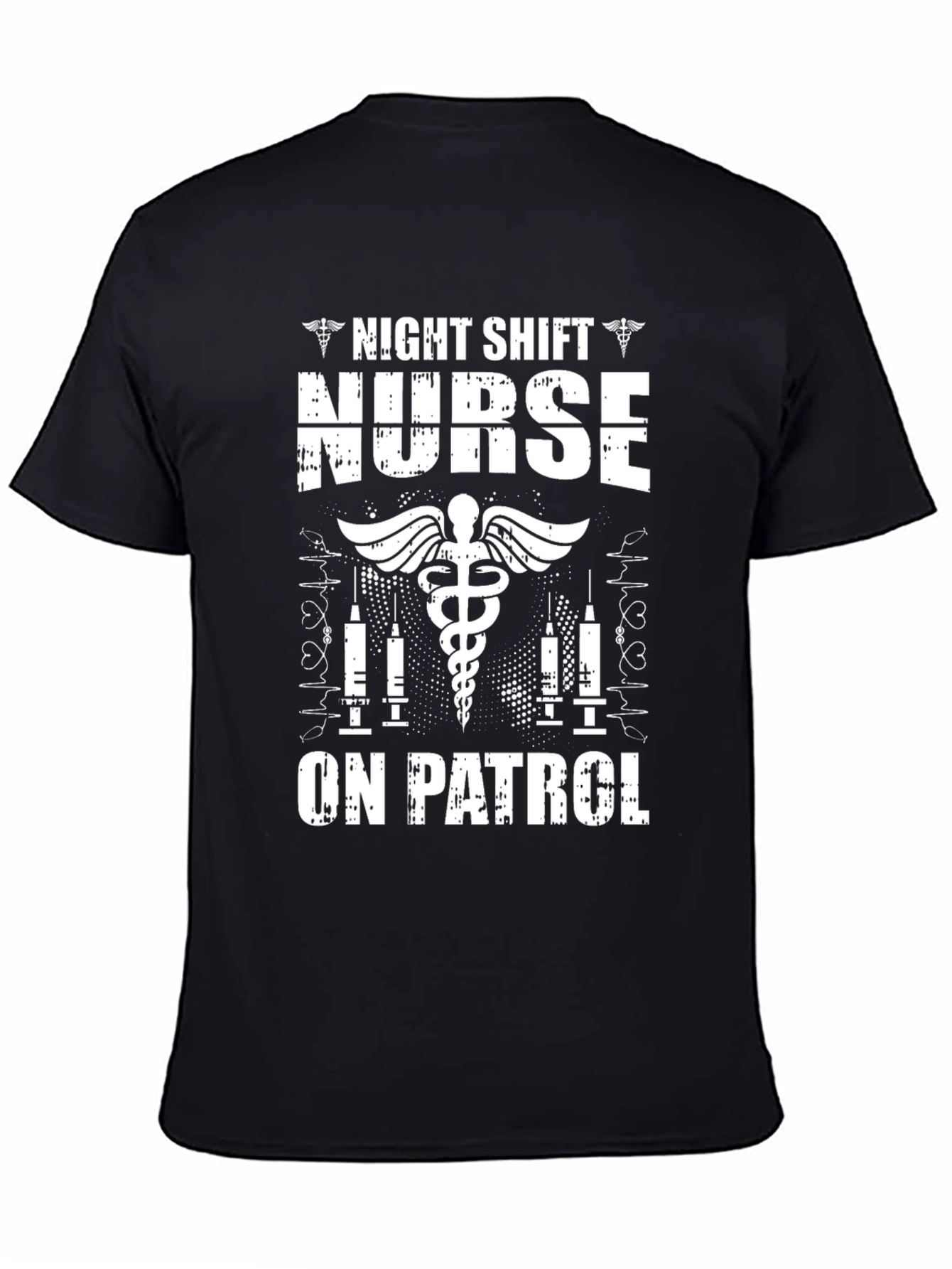 Night Shift Nurse On Patrol Graphic Tee