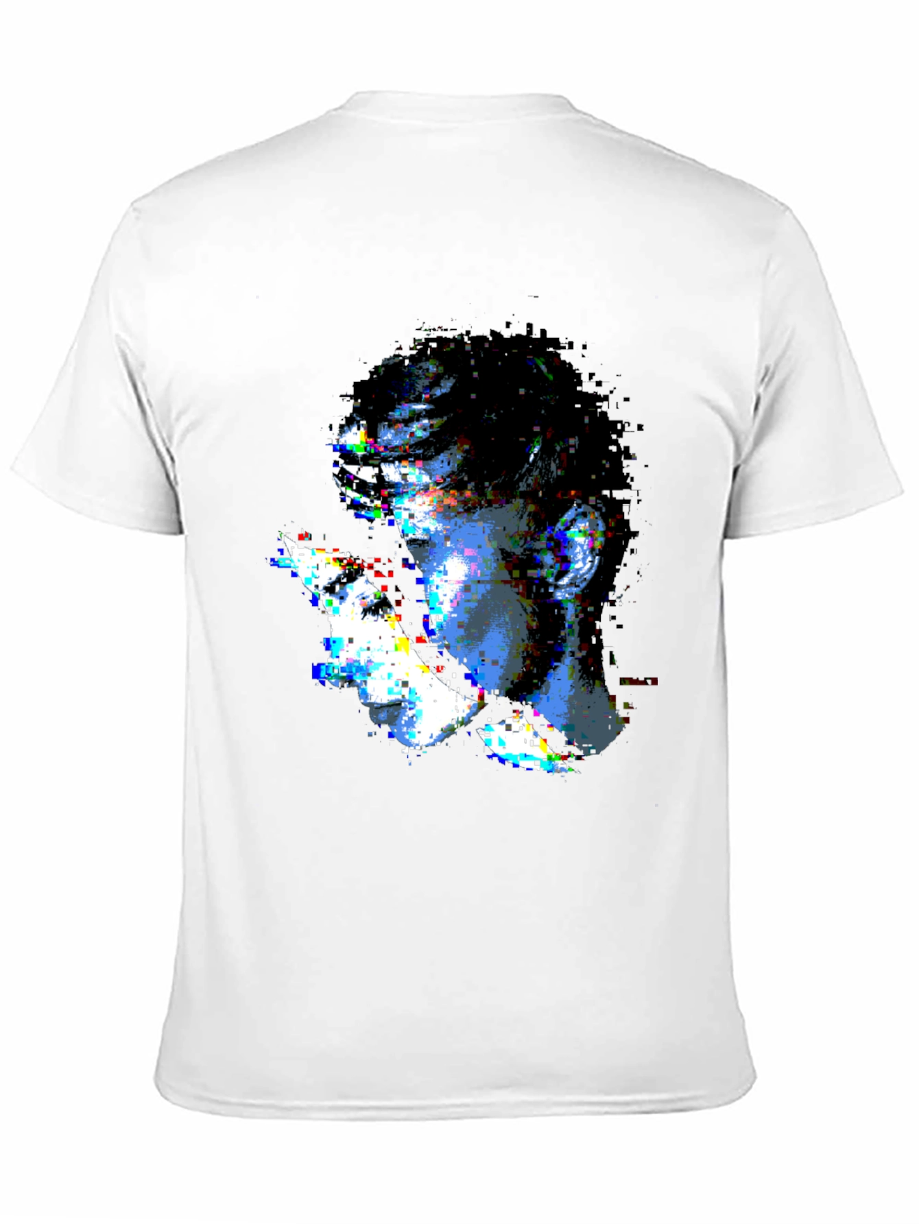 Glitch Art Graphic Black T-Shirt