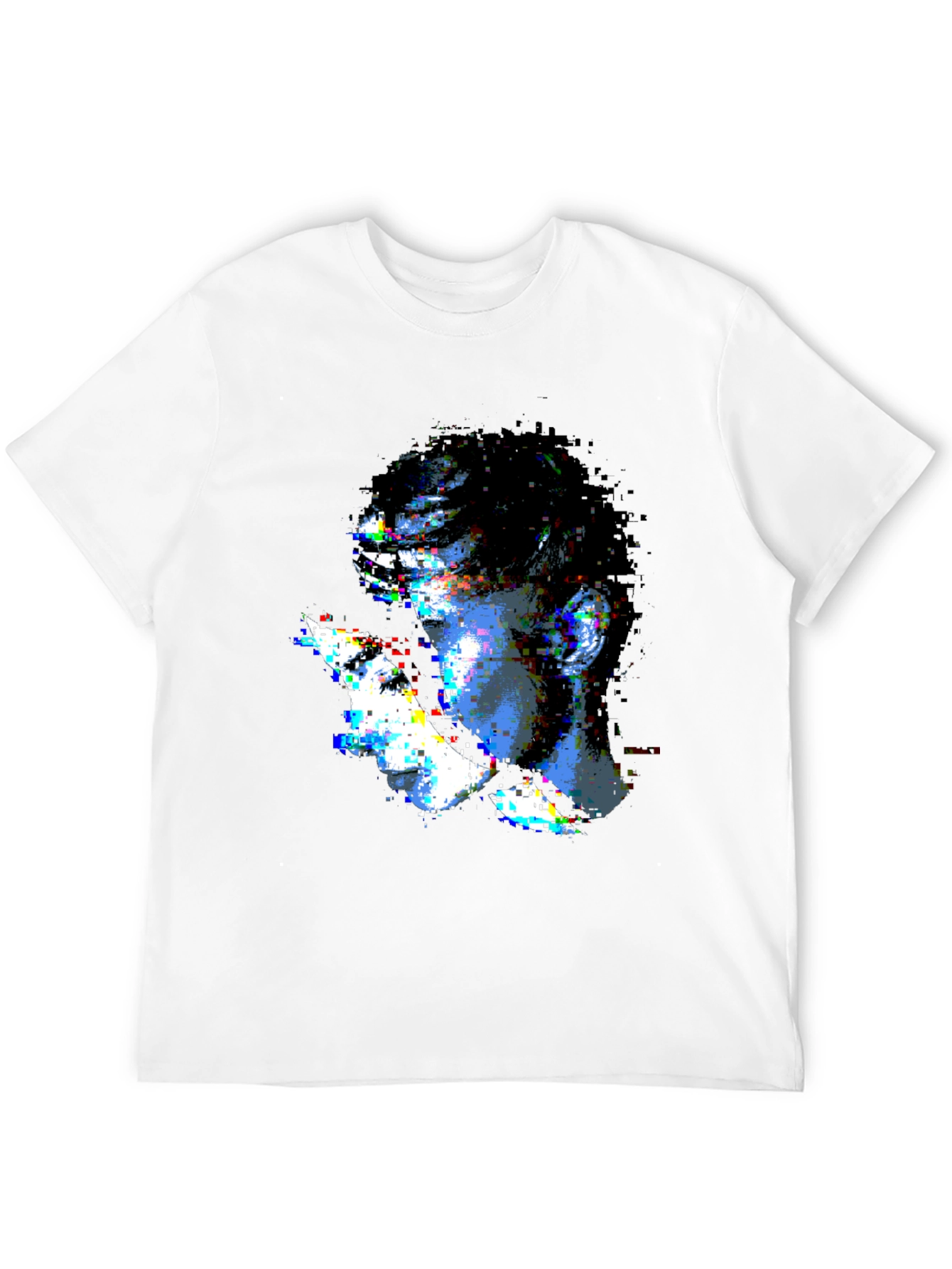 Glitch Art Graphic Black T-Shirt