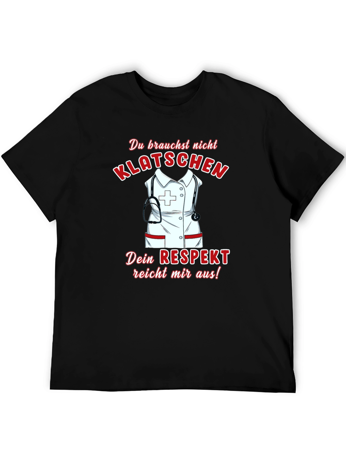 Respectful Nurse T-Shirt - Black Graphic Tee