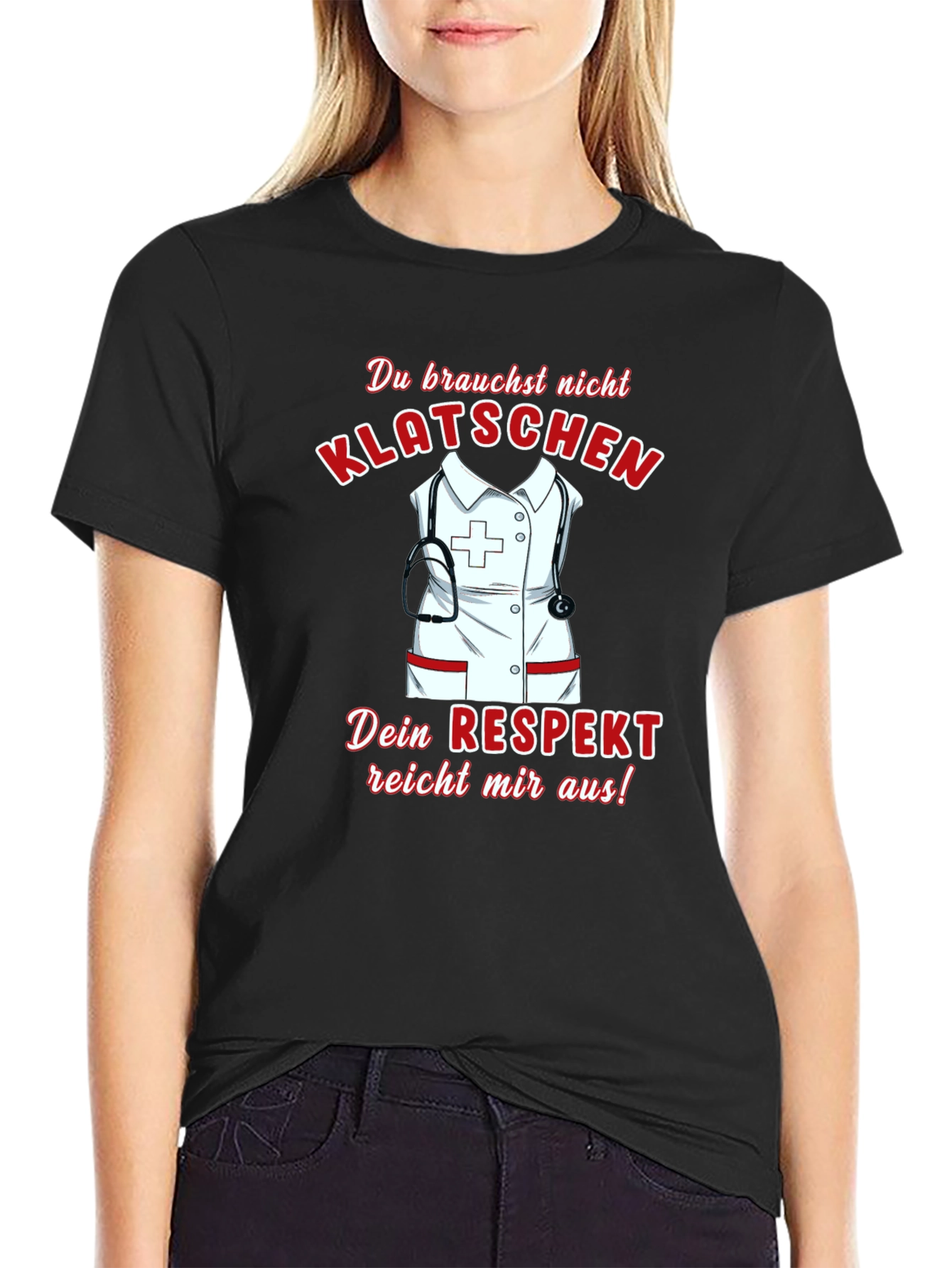 Respectful Nurse T-Shirt - Black Graphic Tee
