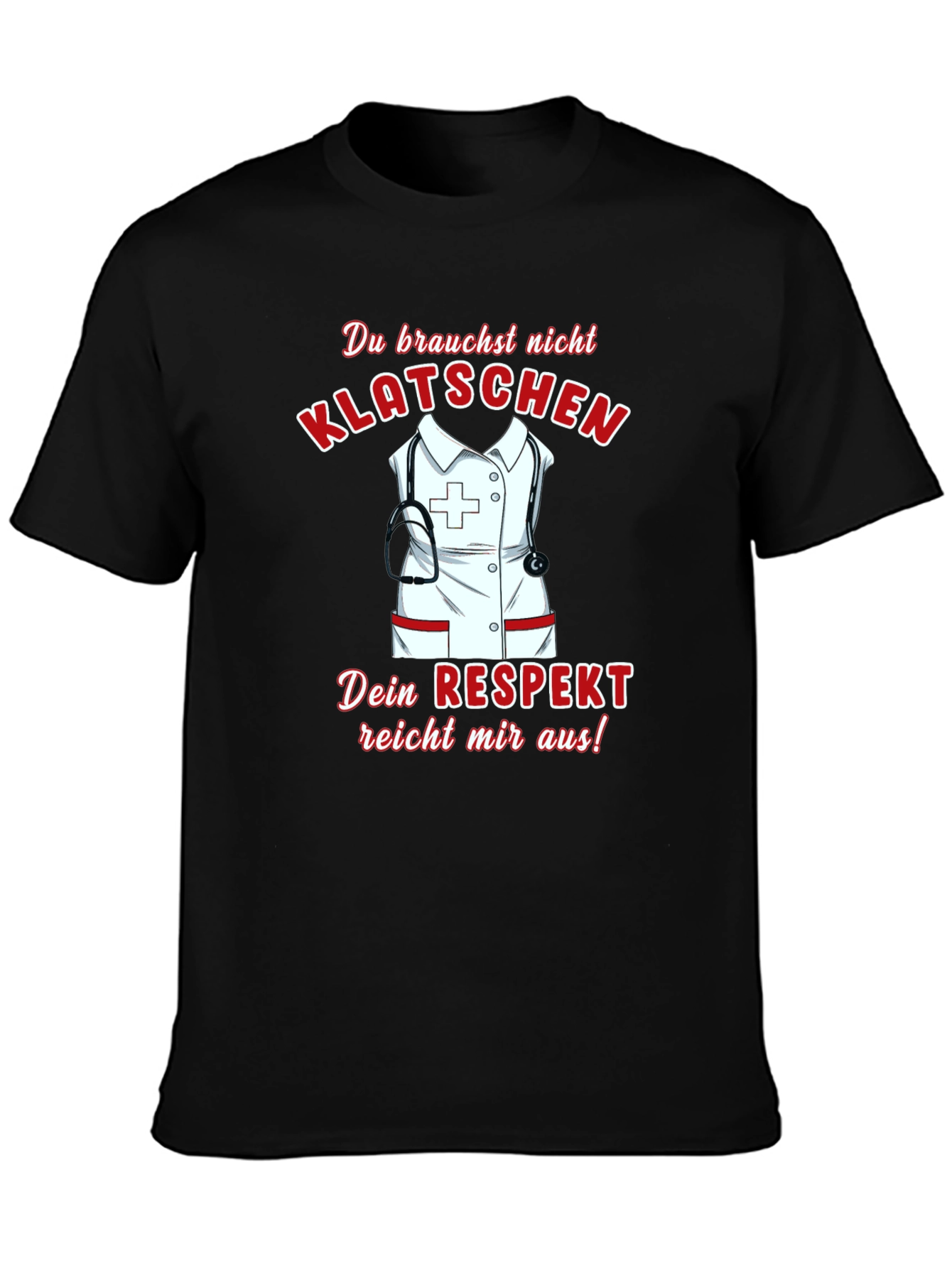 Respectful Nurse T-Shirt - Black Graphic Tee