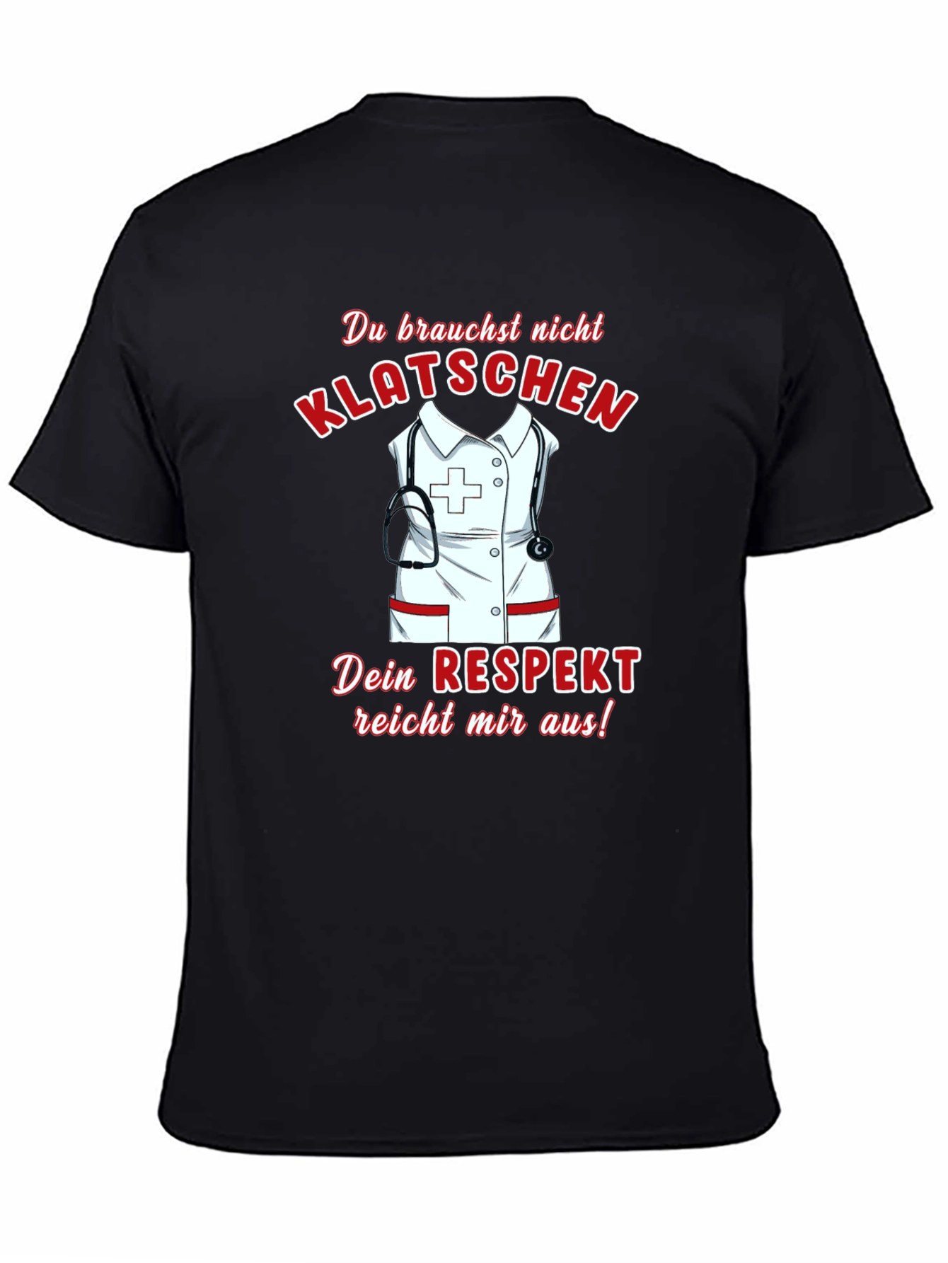 Respectful Nurse T-Shirt - Black Graphic Tee