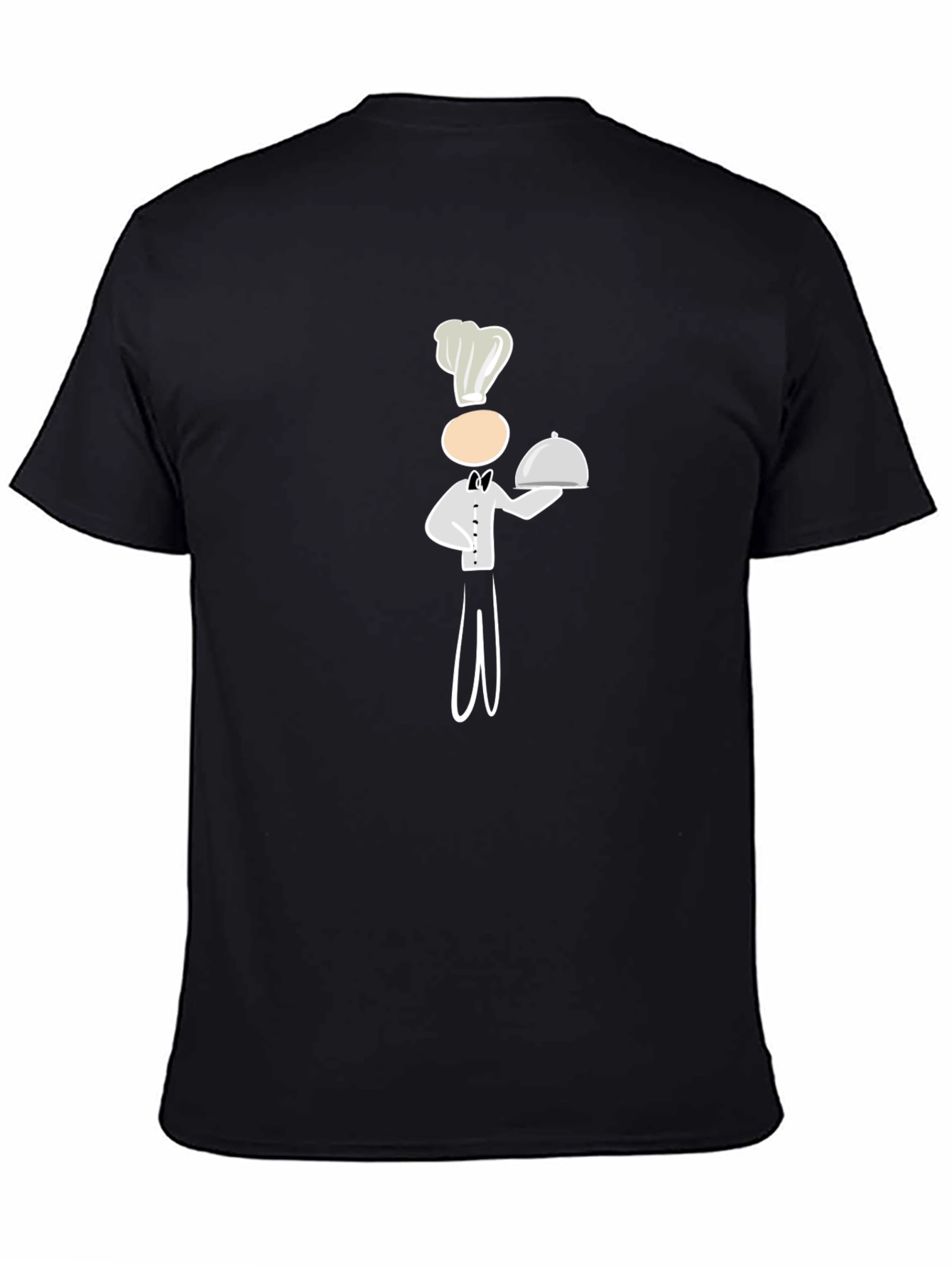 Chef Cartoon Graphic Tee - Black Cotton Blend