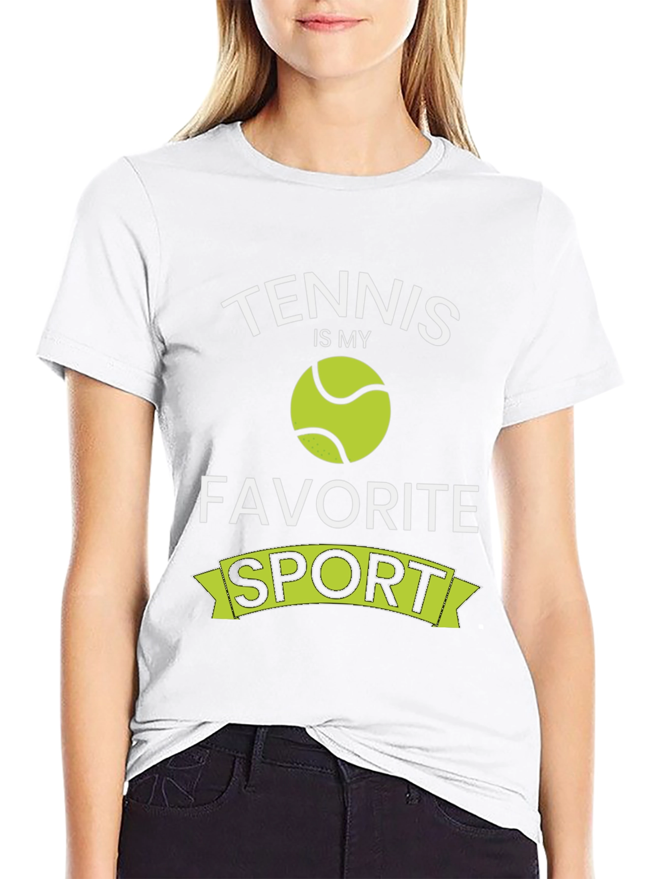 Tennis Is My Favorite Sport Black T-Shirt