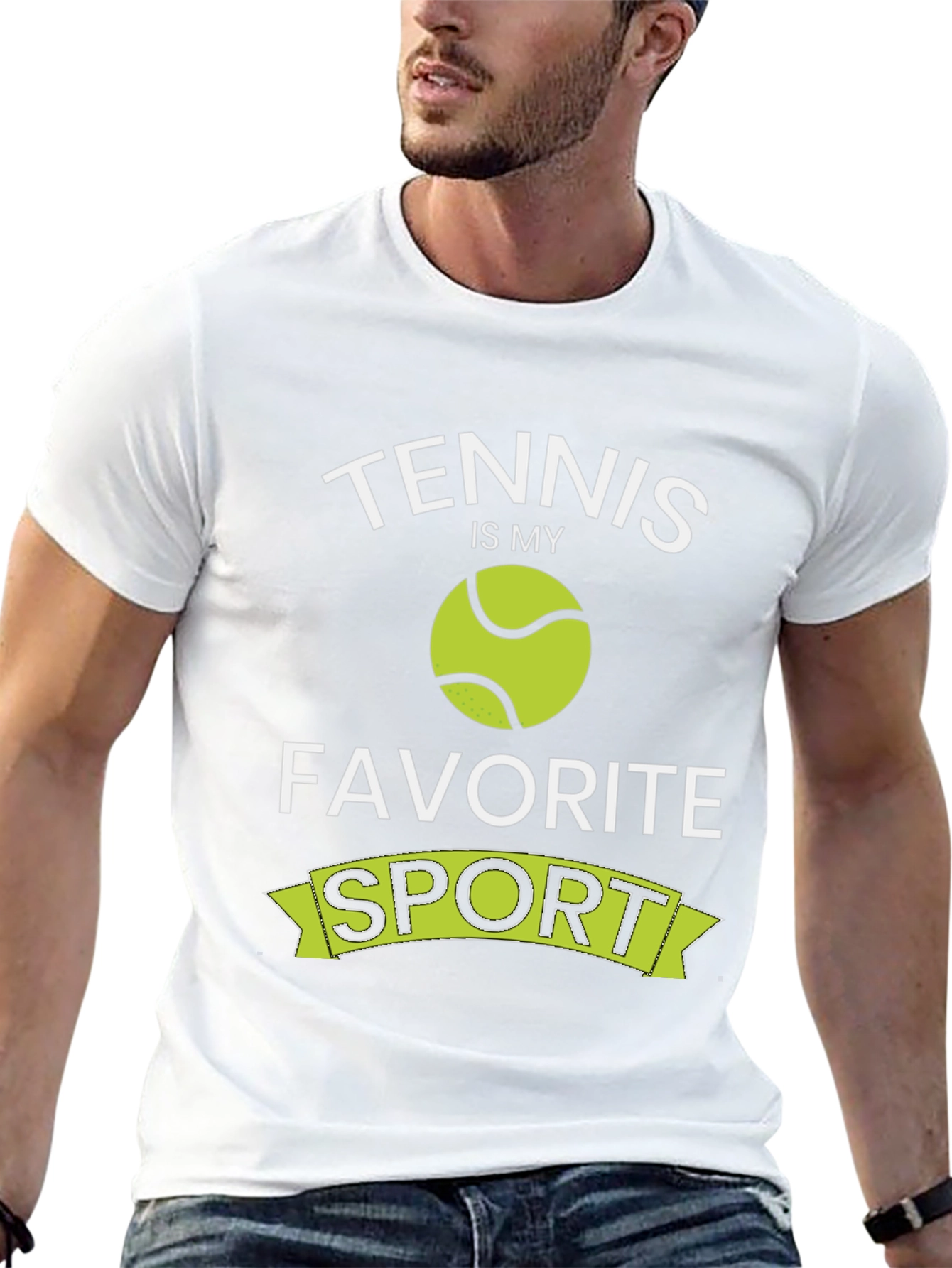 Tennis Is My Favorite Sport Black T-Shirt