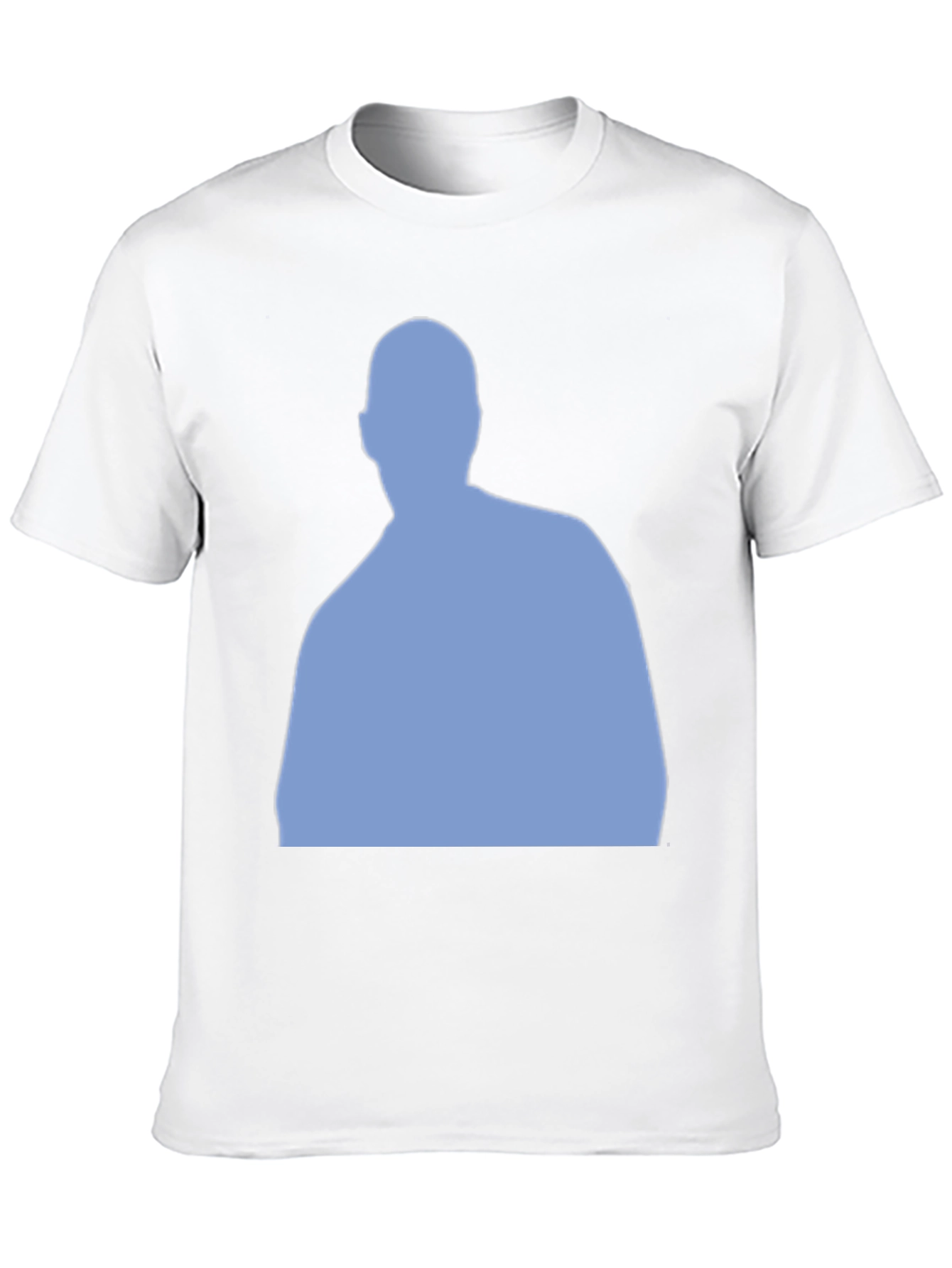 Mens Black T-Shirt with Blue Silhouette Design