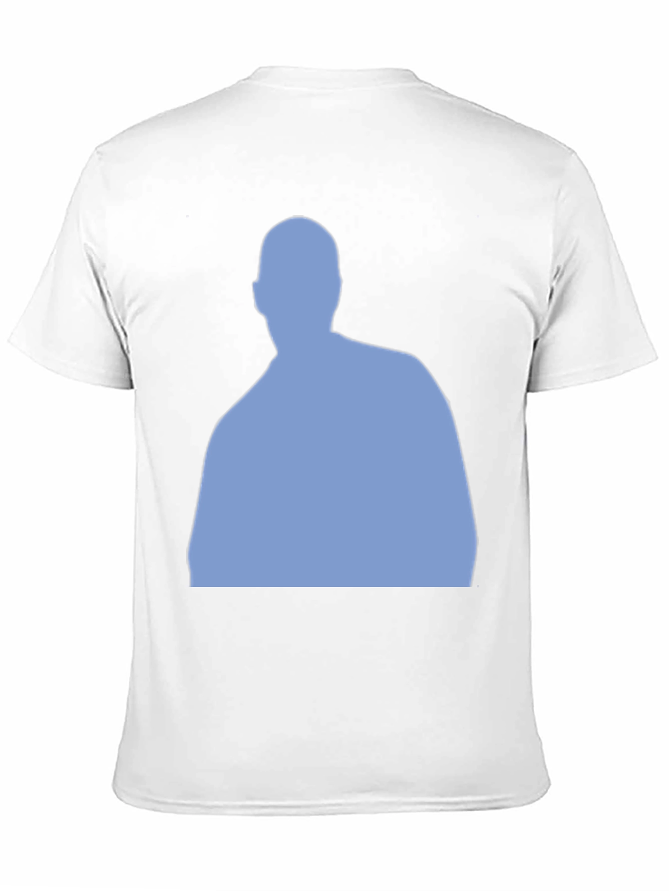 Mens Black T-Shirt with Blue Silhouette Design