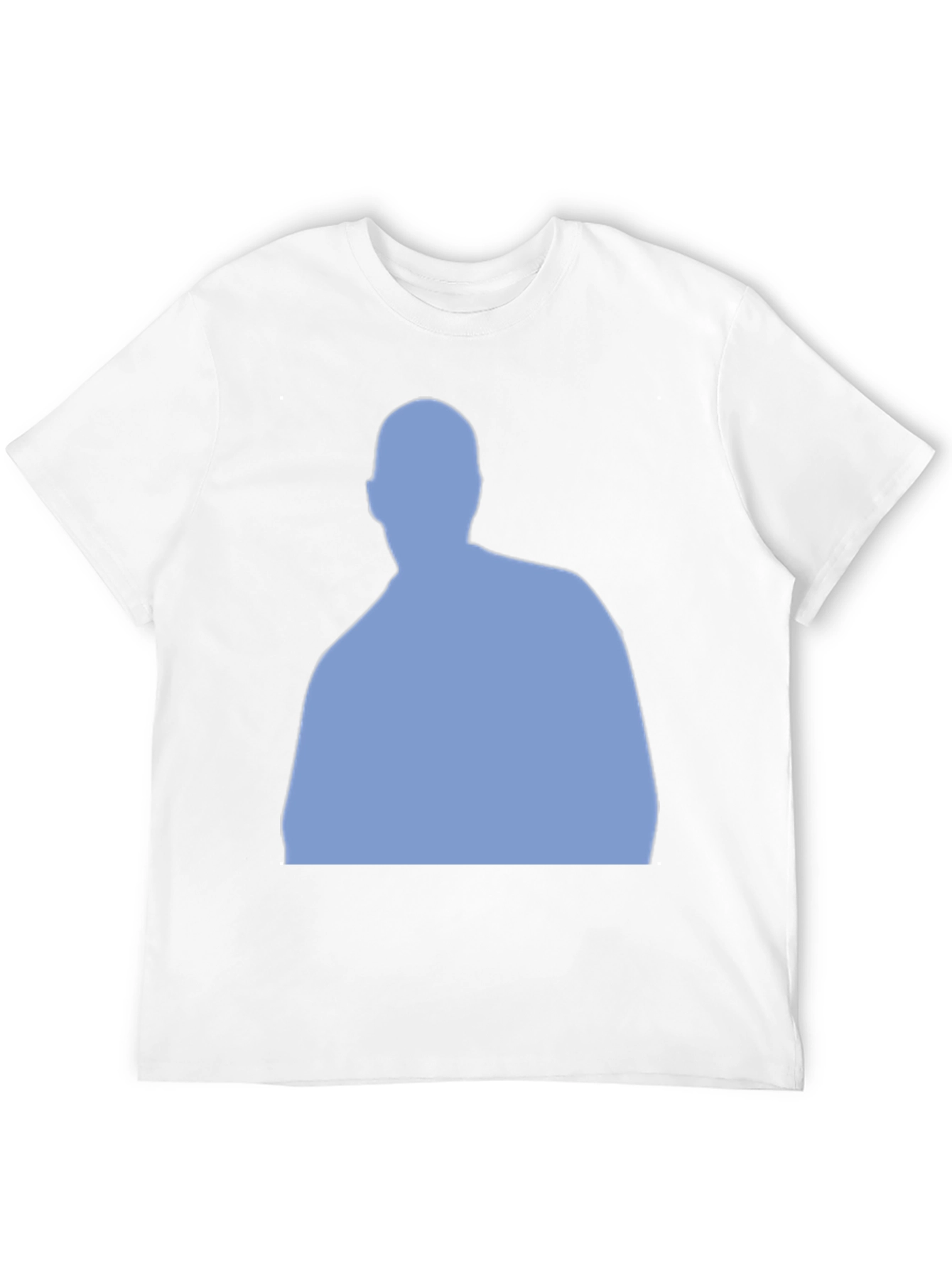 Mens Black T-Shirt with Blue Silhouette Design