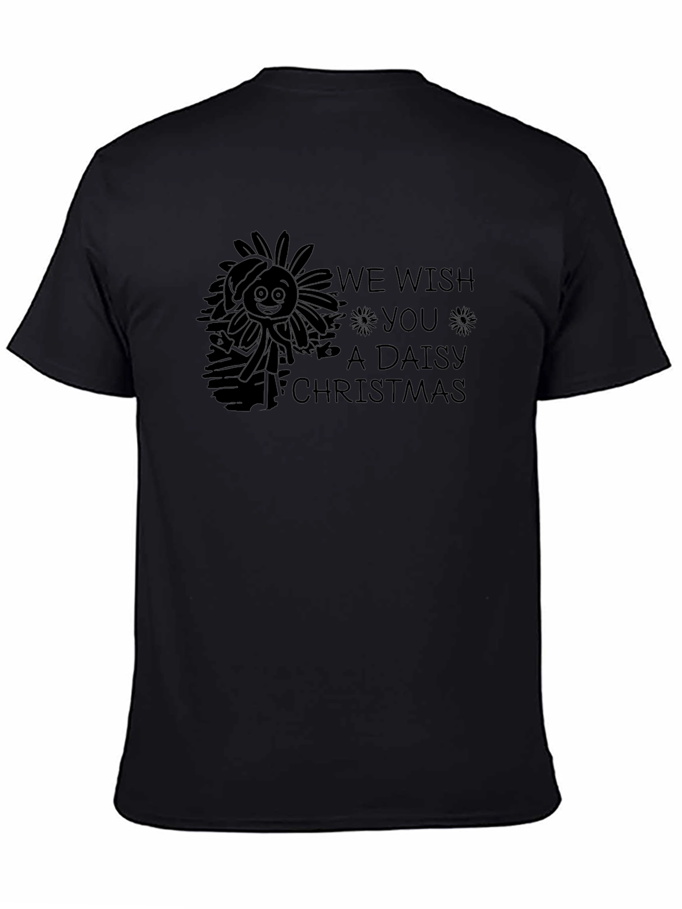 Daisy Christmas Black T-Shirt