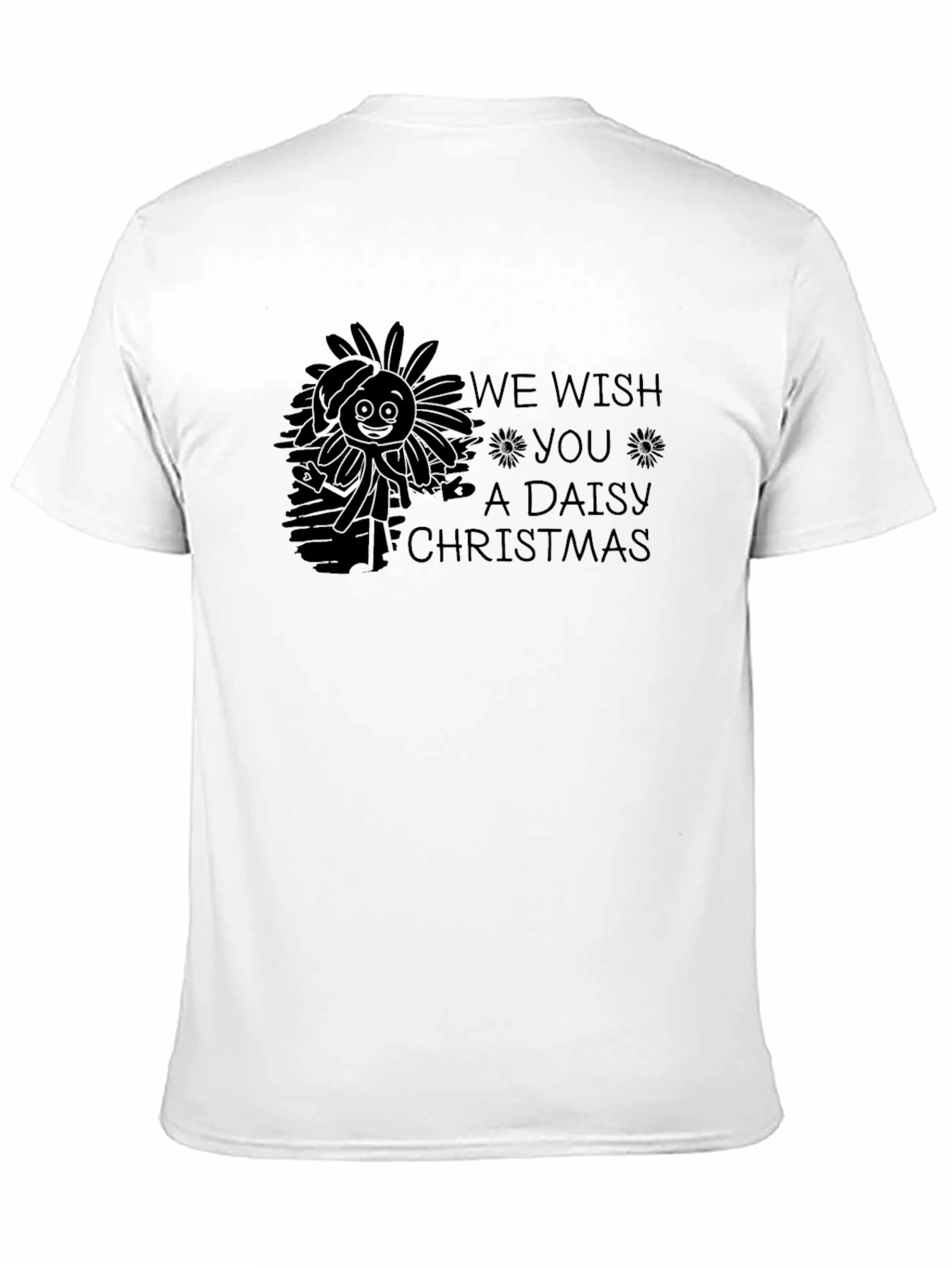 Daisy Christmas Black T-Shirt