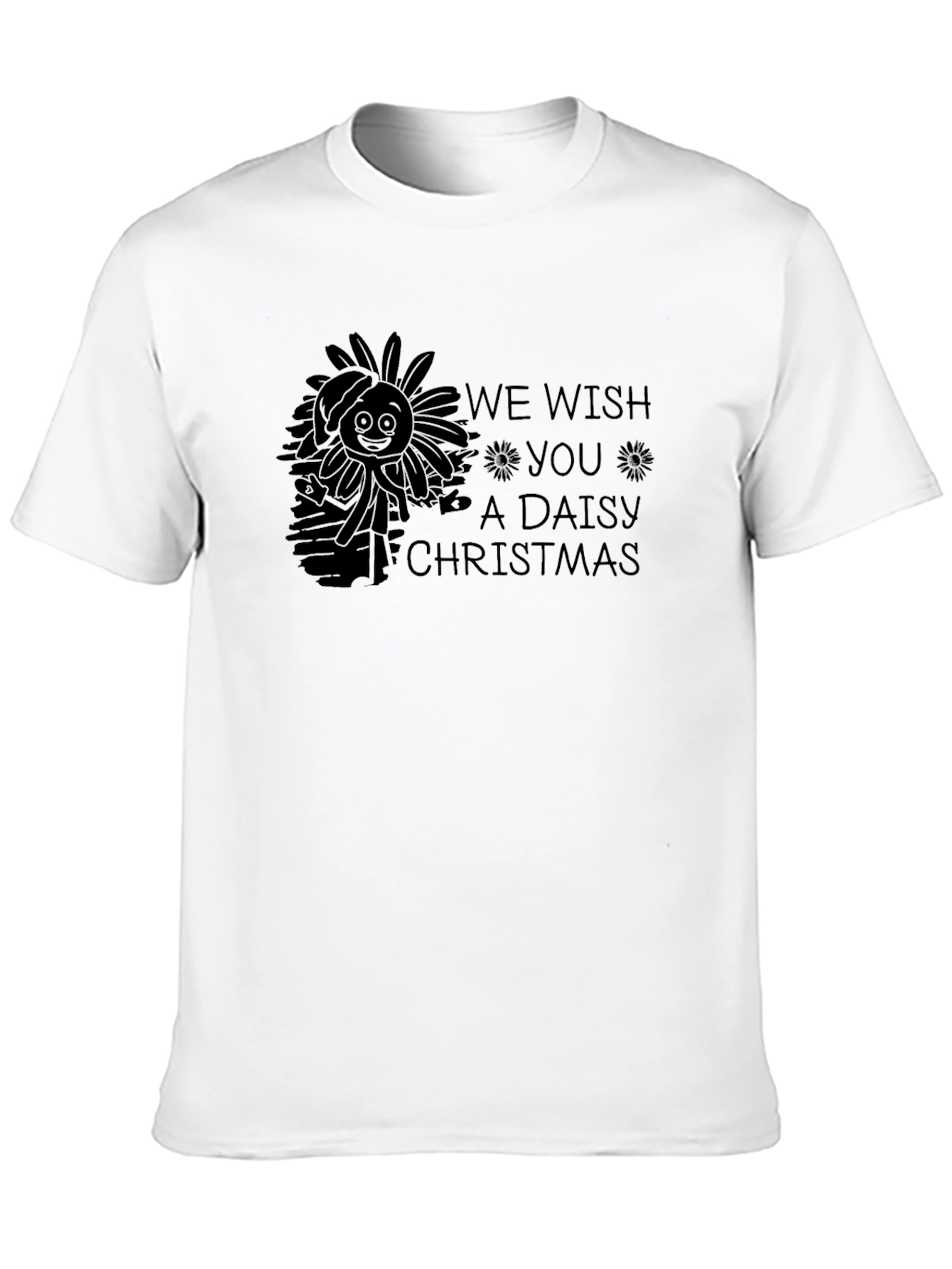 Daisy Christmas Black T-Shirt
