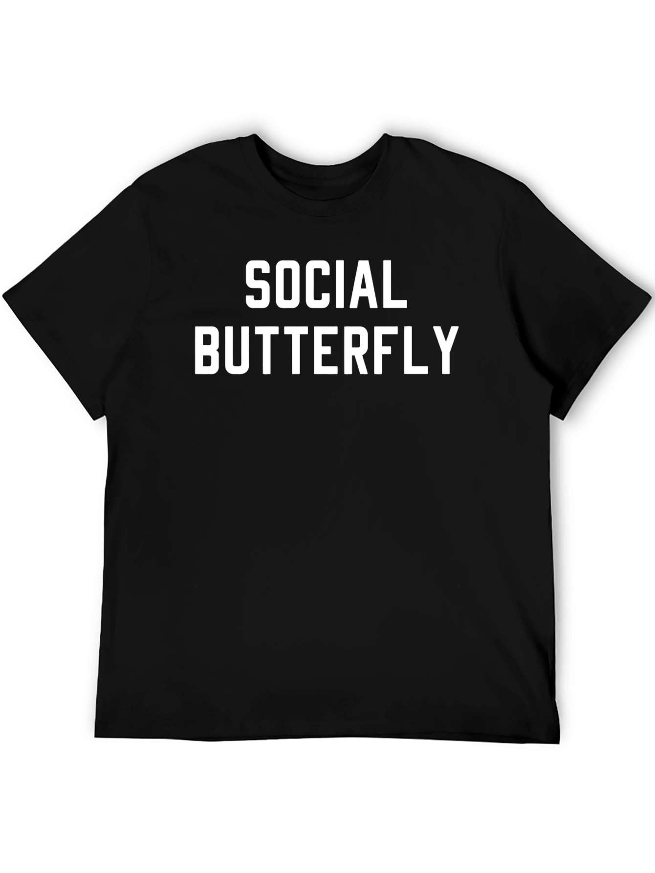 Social Butterfly Black T-Shirt - Casual Style
