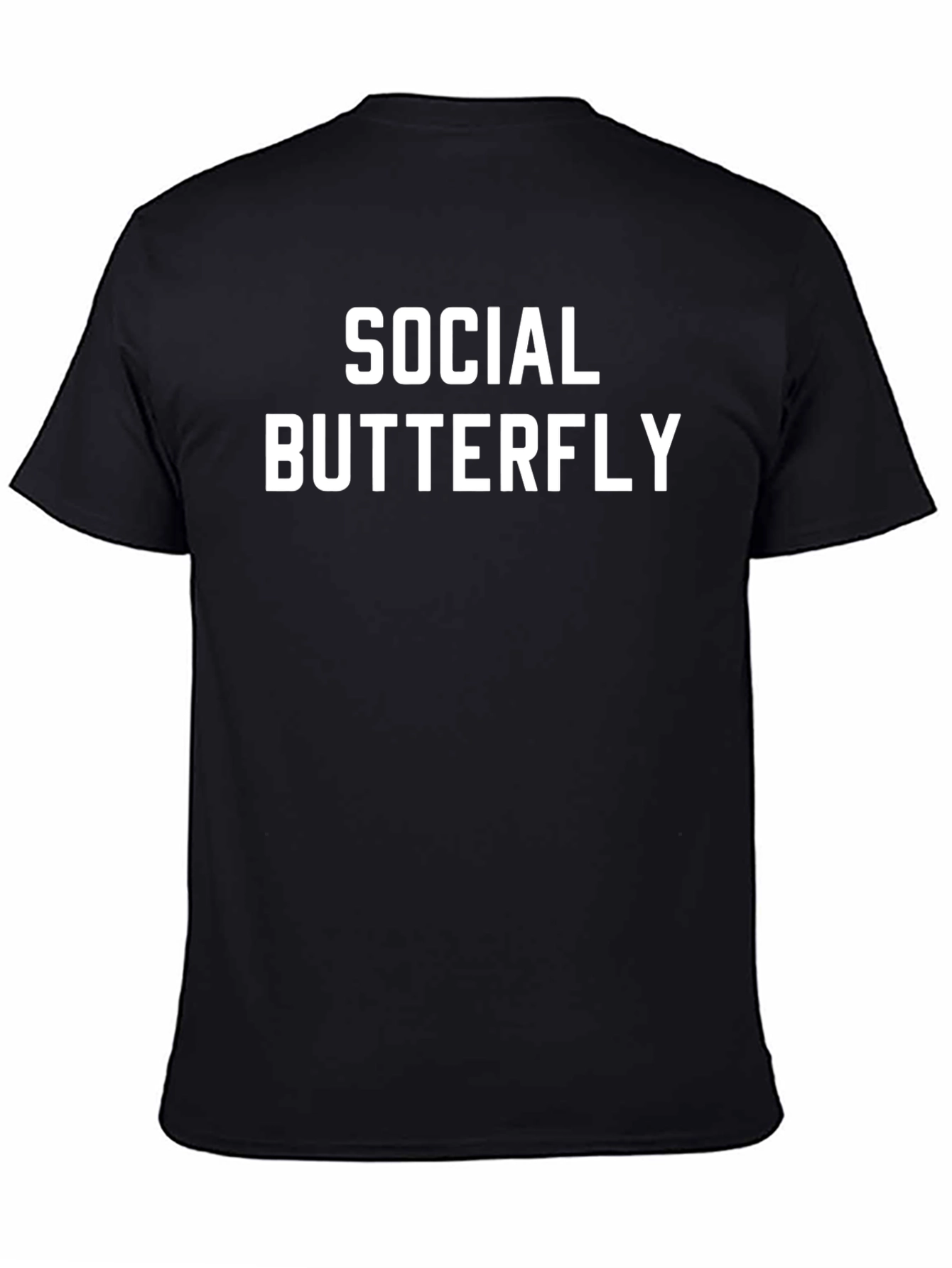 Social Butterfly Black T-Shirt - Casual Style