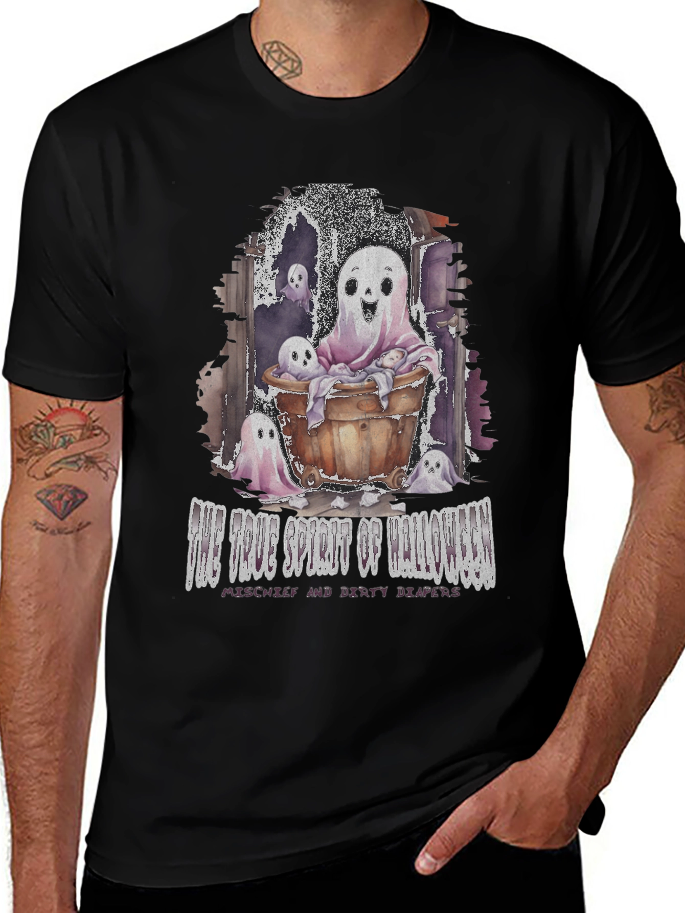 Halloween Ghost T-Shirt - The True Spirit of Halloween
