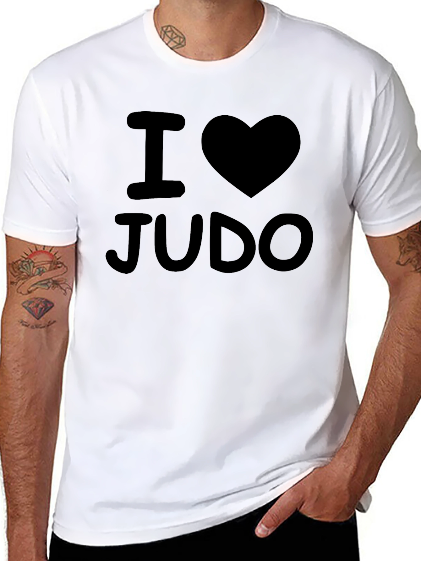 I Love Judo Black T-Shirt