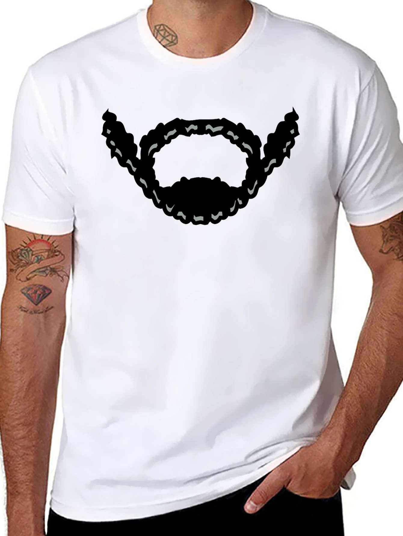 Black Beard Graphic Tee