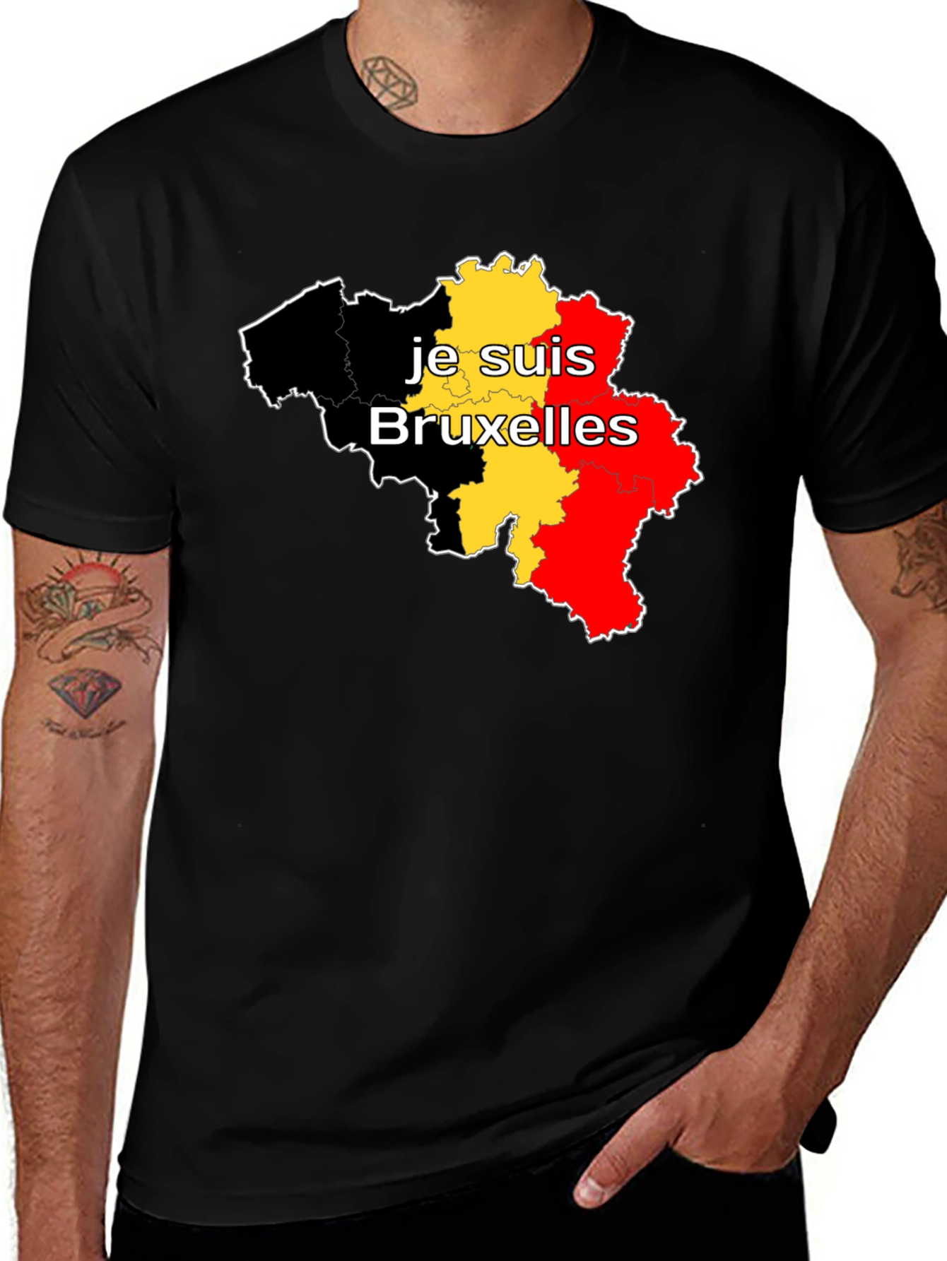 Je Suis Bruxelles Belgium Flag T-Shirt
