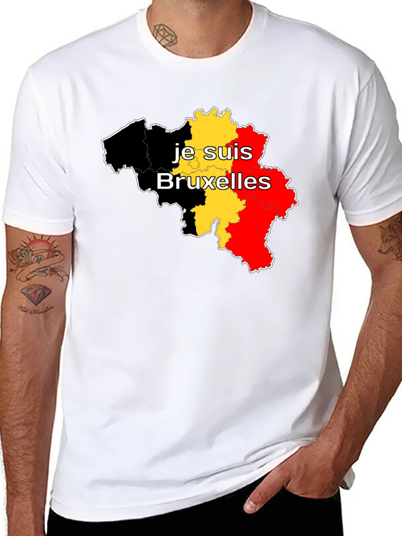 Je Suis Bruxelles Belgium Flag T-Shirt