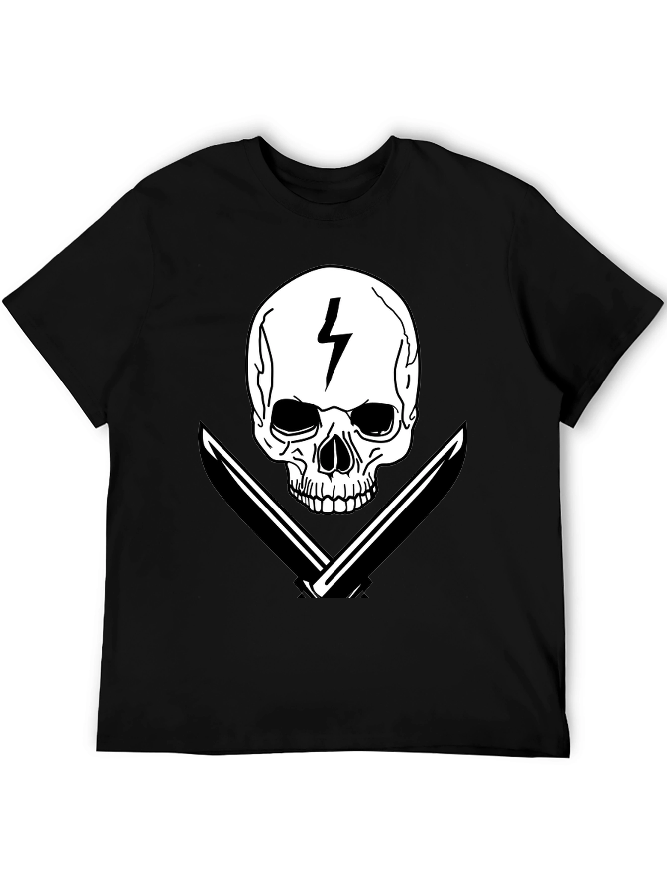 Skull & Lightning Bolt Graphic Tee