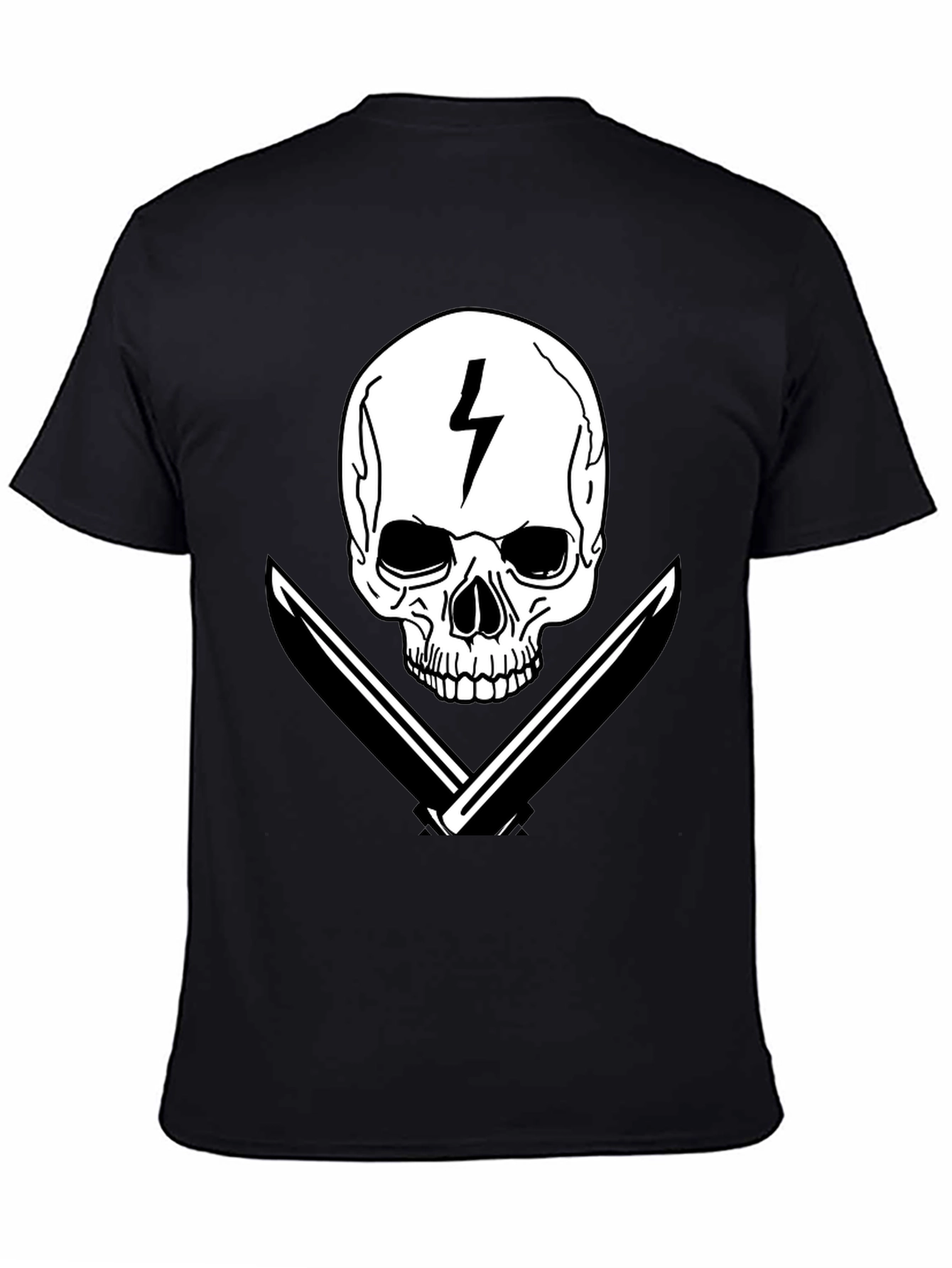 Skull & Lightning Bolt Graphic Tee