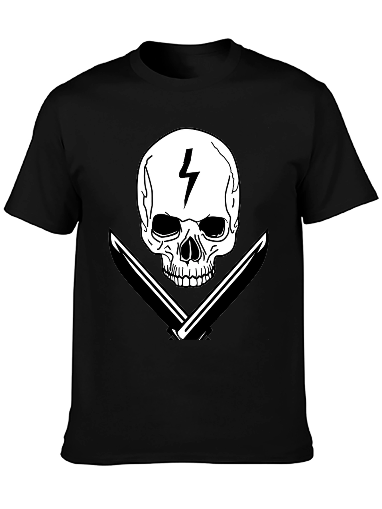 Skull & Lightning Bolt Graphic Tee