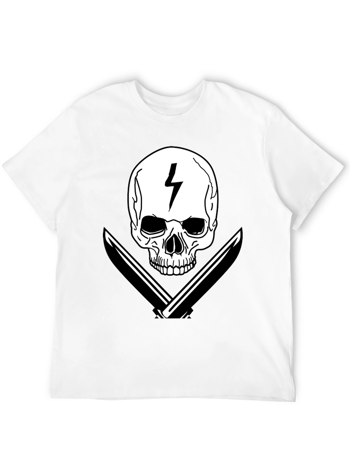 Skull & Lightning Bolt Graphic Tee