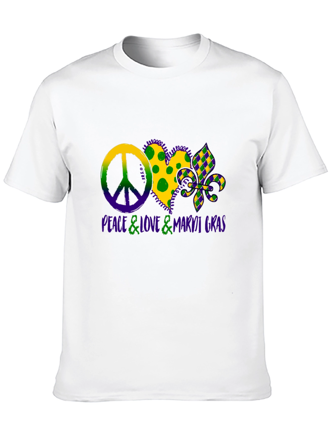 Peace Love Mardi Gras T-Shirt