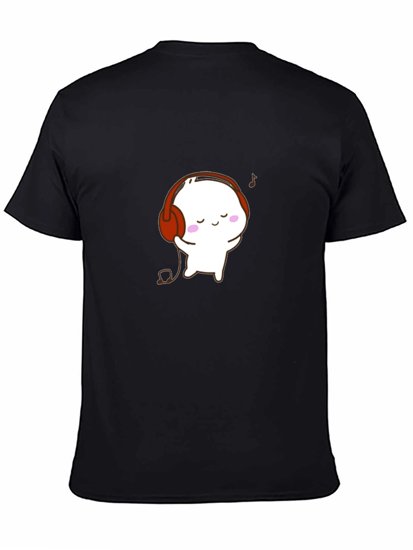 Cute Cartoon Character Black T-Shirt