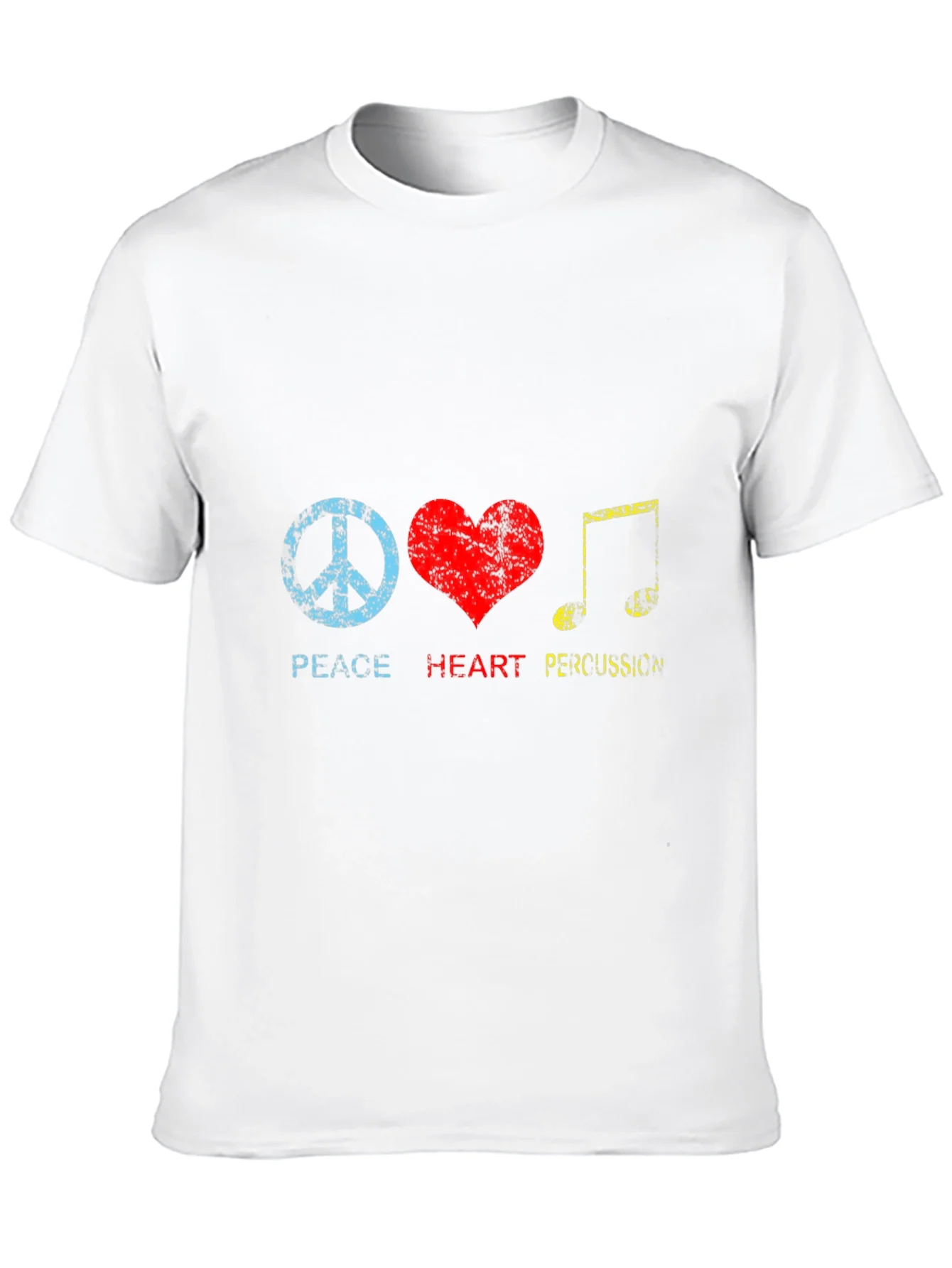 Peace Heart Percussion Black T-Shirt