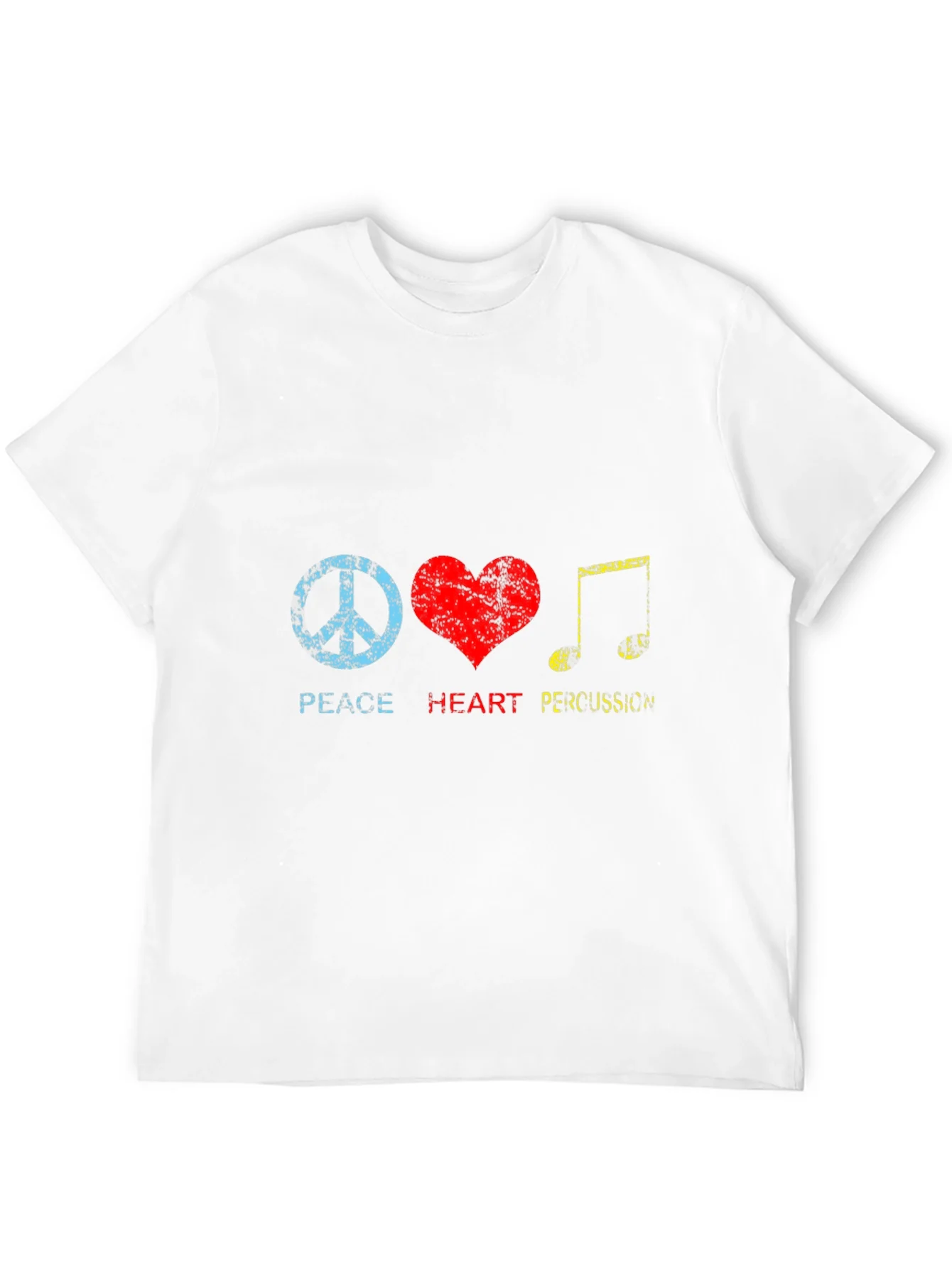 Peace Heart Percussion Black T-Shirt