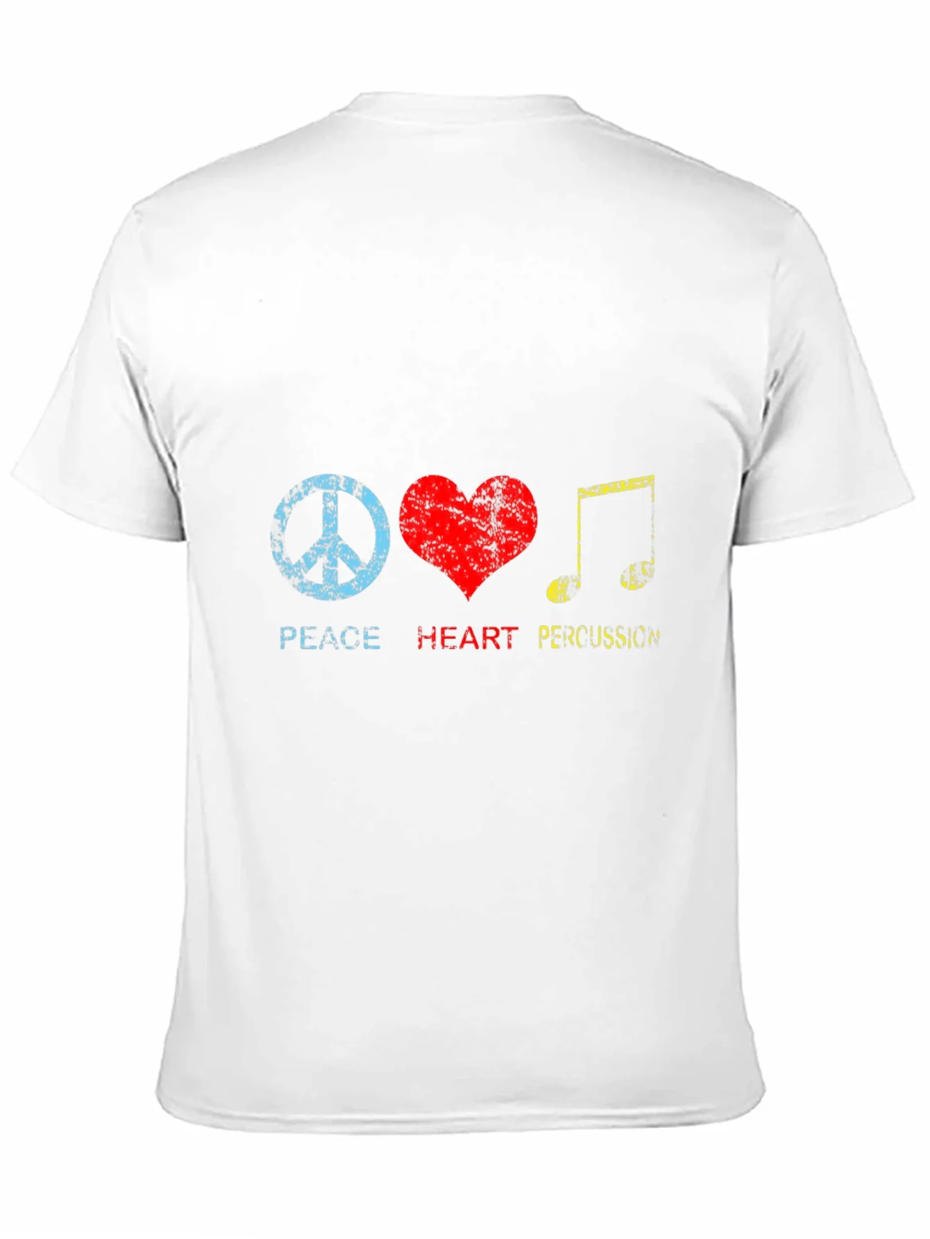 Peace Heart Percussion Black T-Shirt