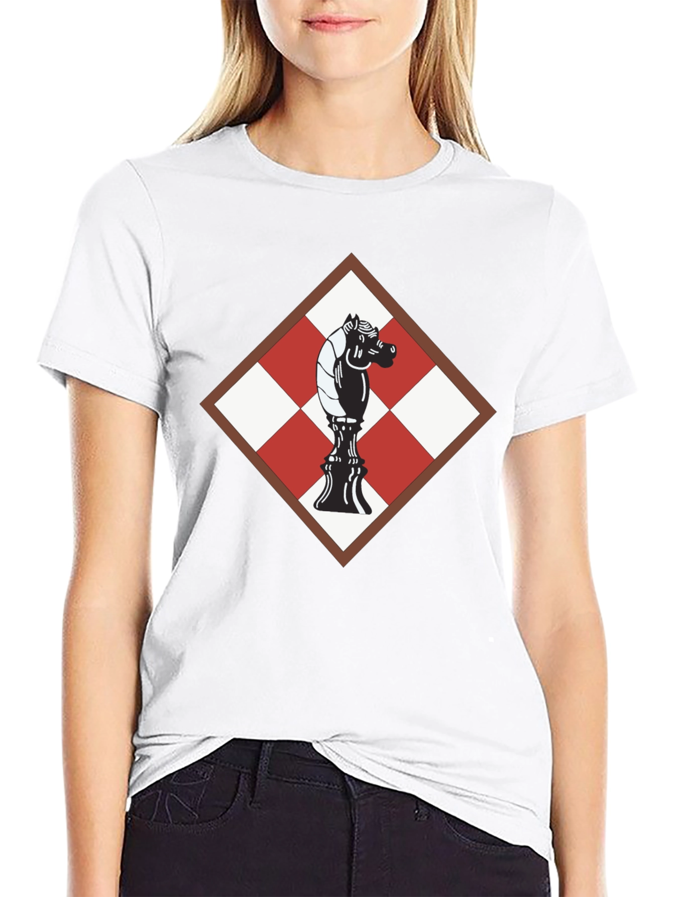 Chess Knight Graphic Tee - Modern Style