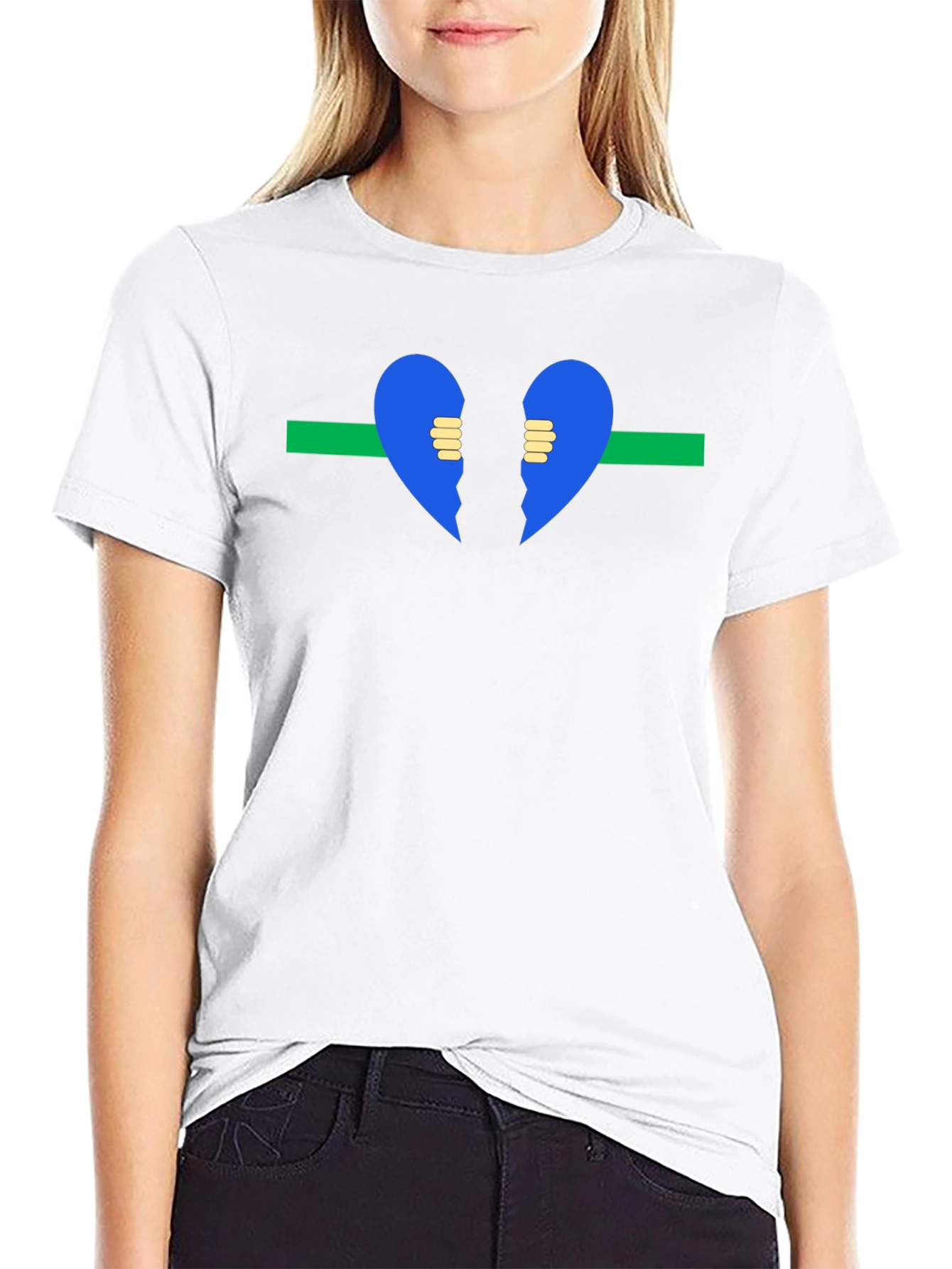 Broken Heart T-Shirt - Black Graphic Tee