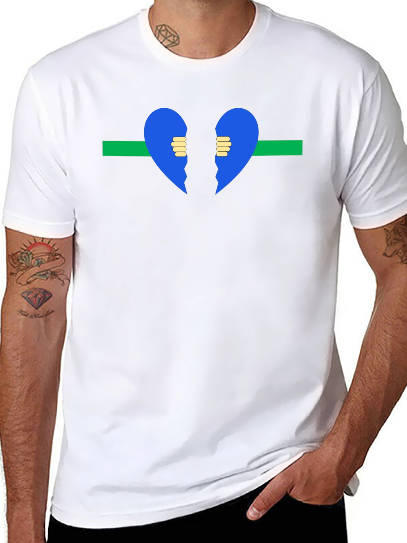 Broken Heart T-Shirt - Black Graphic Tee