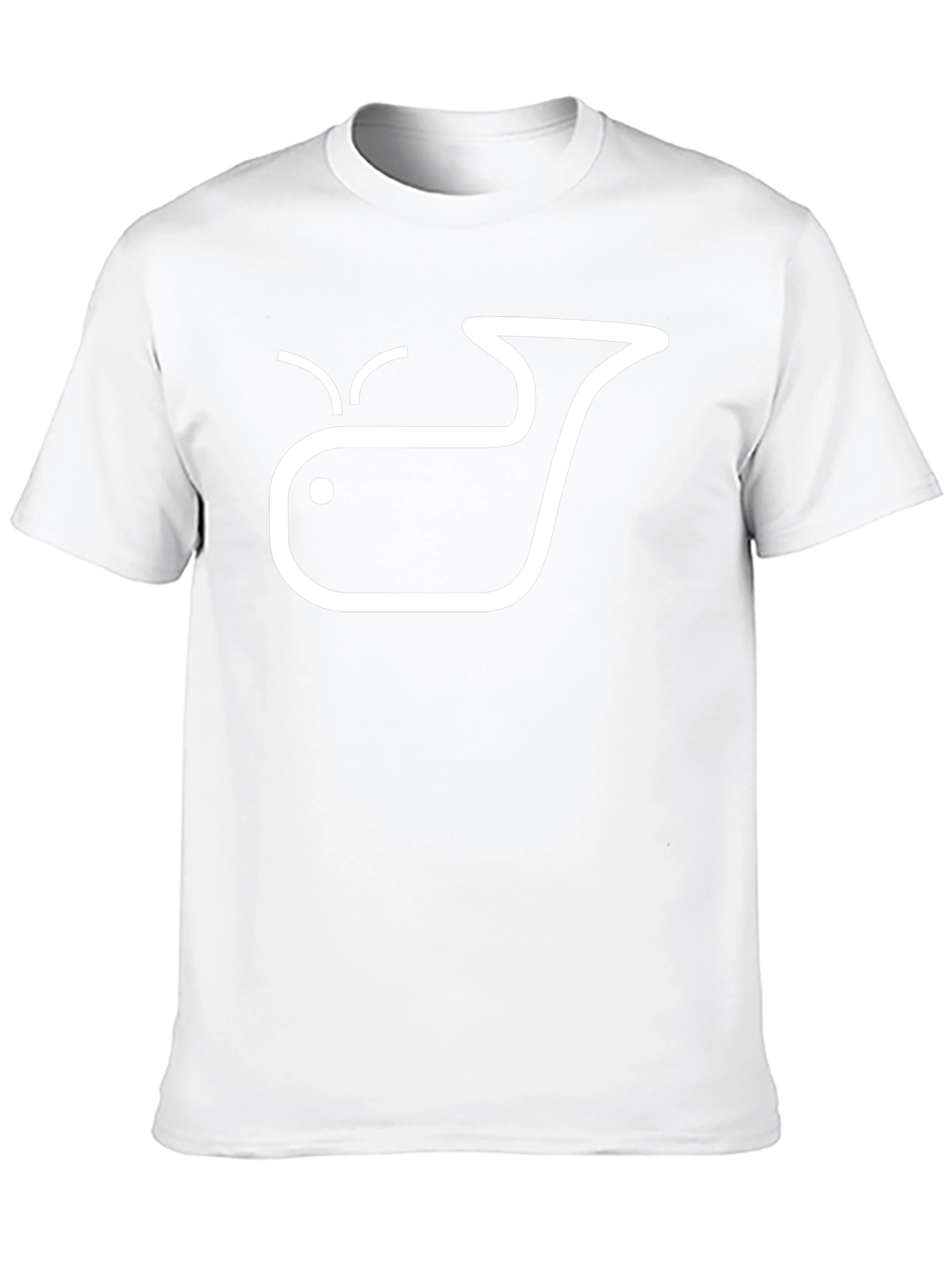 Whale Graphic Tee - Black Crew Neck