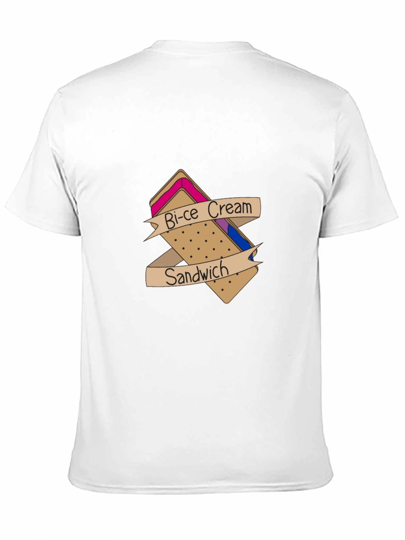 Bi-ce Cream Sandwich Black T-Shirt