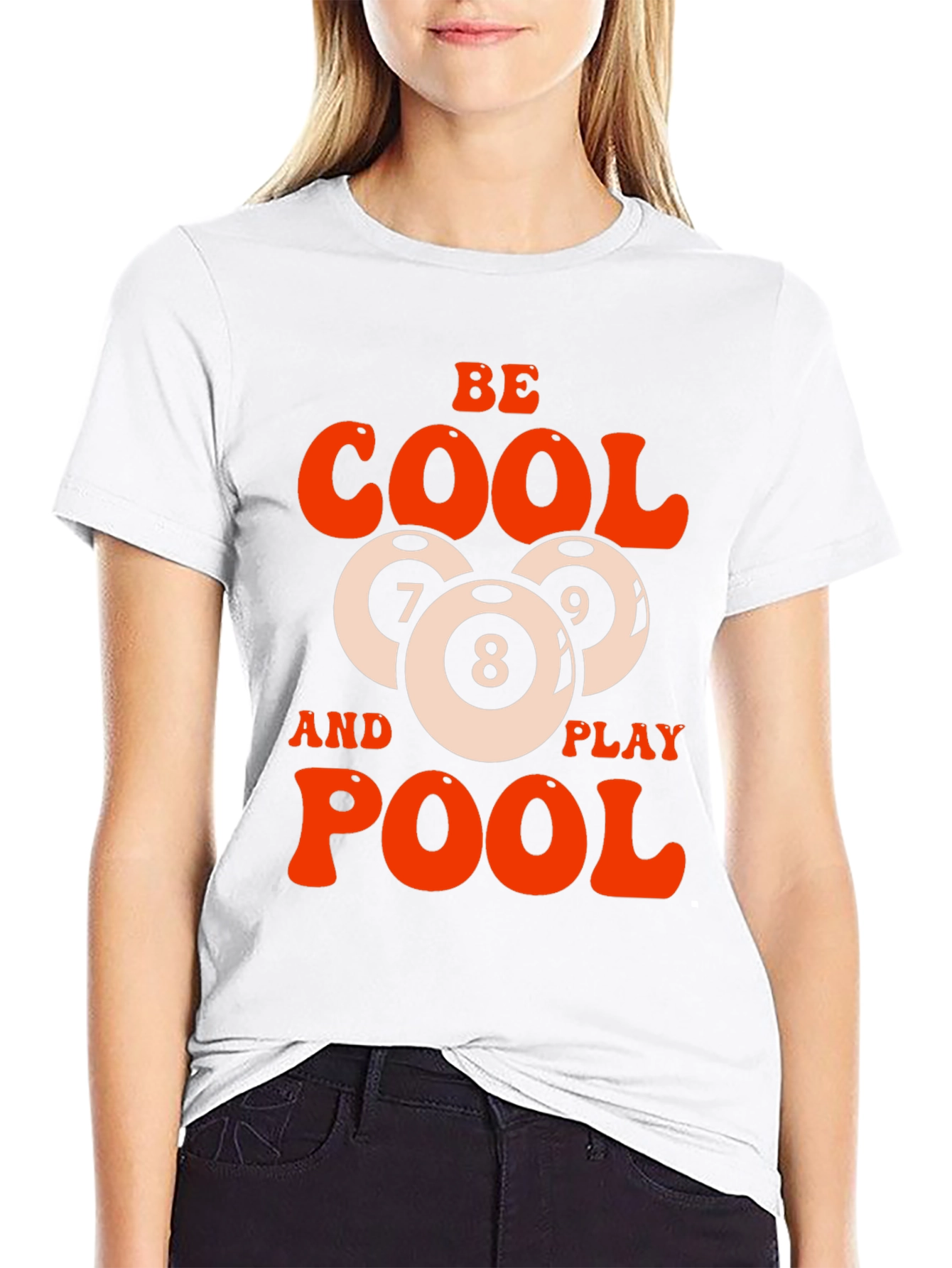 Be Cool Play Pool Graphic T-Shirt