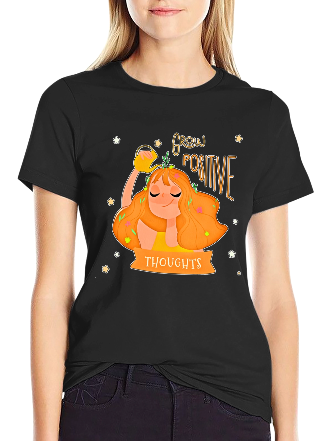 Grow Positive Thoughts Graphic T-Shirt