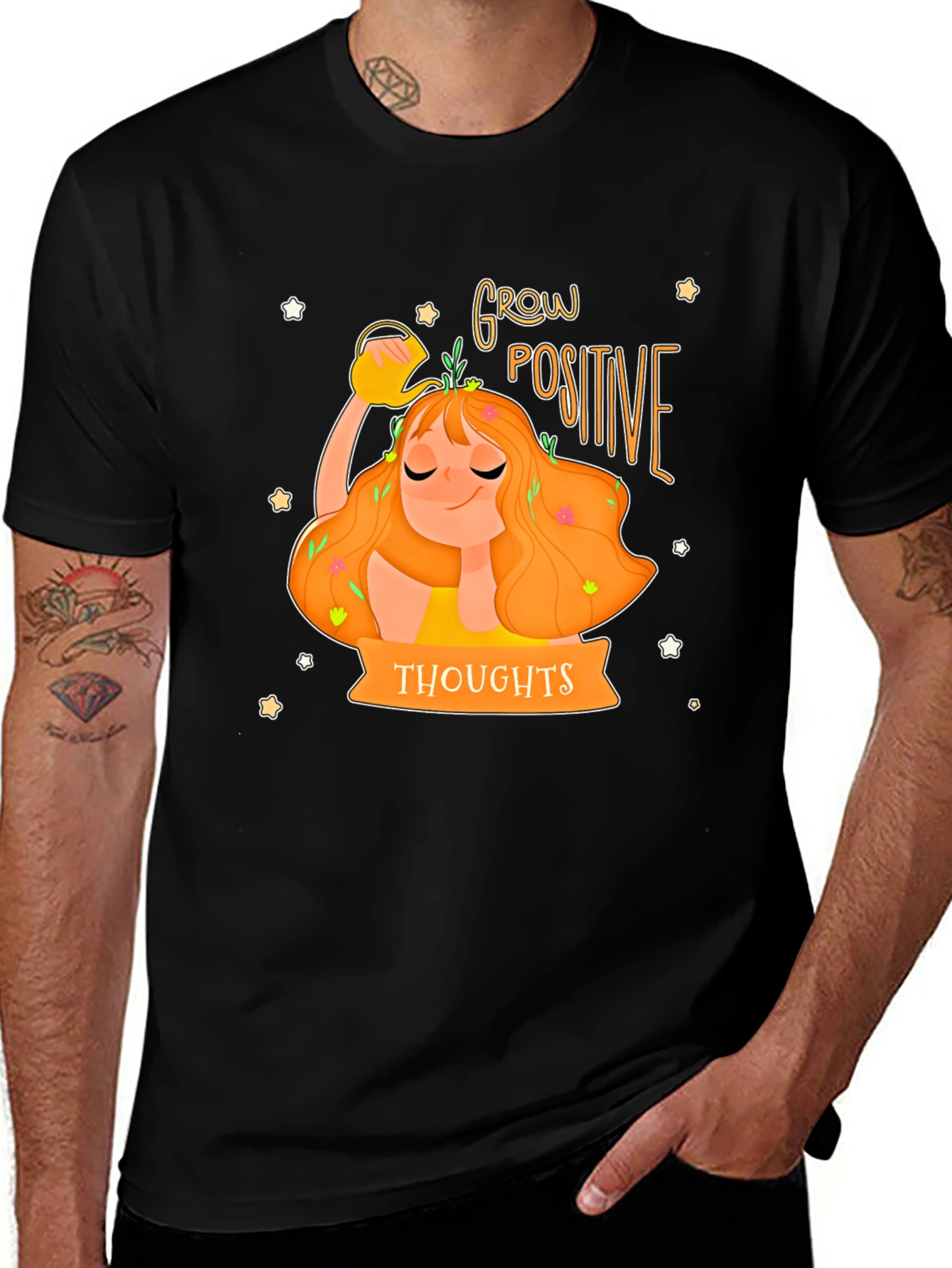 Grow Positive Thoughts Graphic T-Shirt