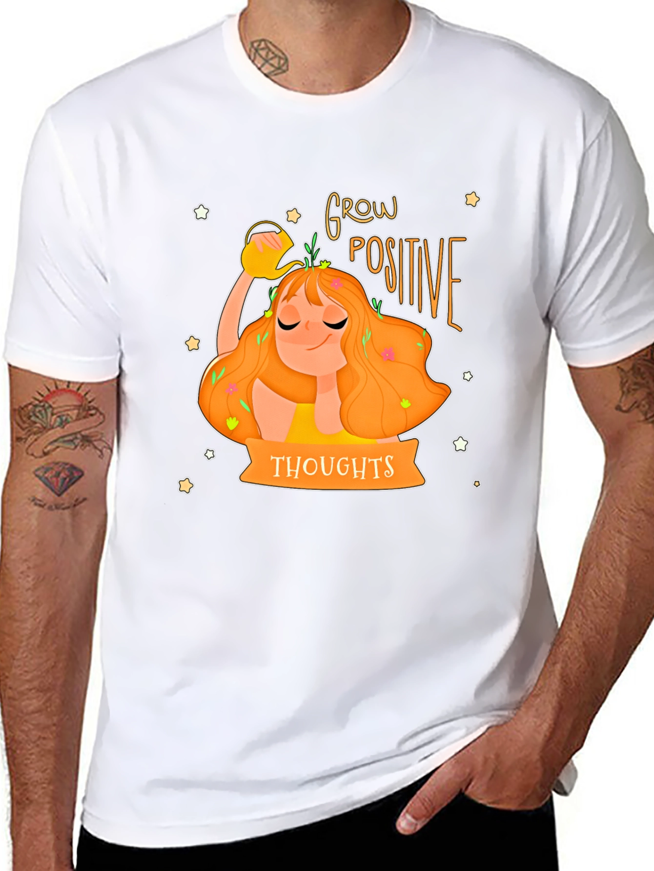 Grow Positive Thoughts Graphic T-Shirt