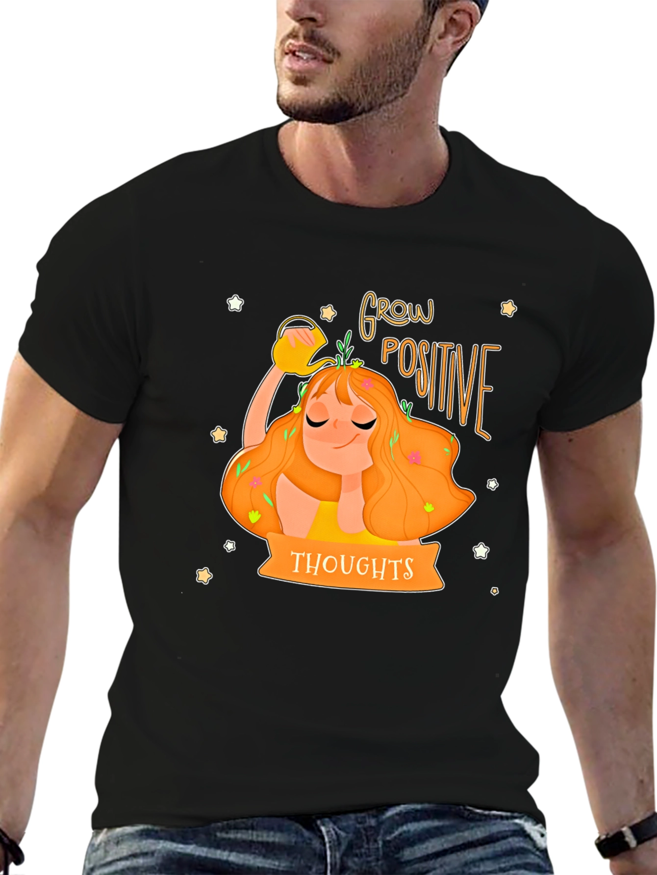 Grow Positive Thoughts Graphic T-Shirt