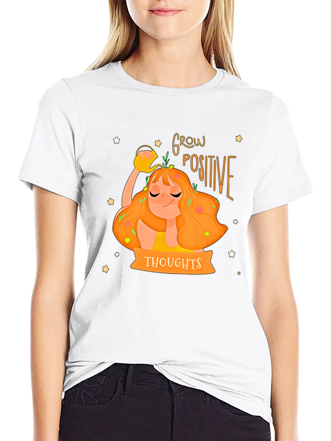 Grow Positive Thoughts Graphic T-Shirt