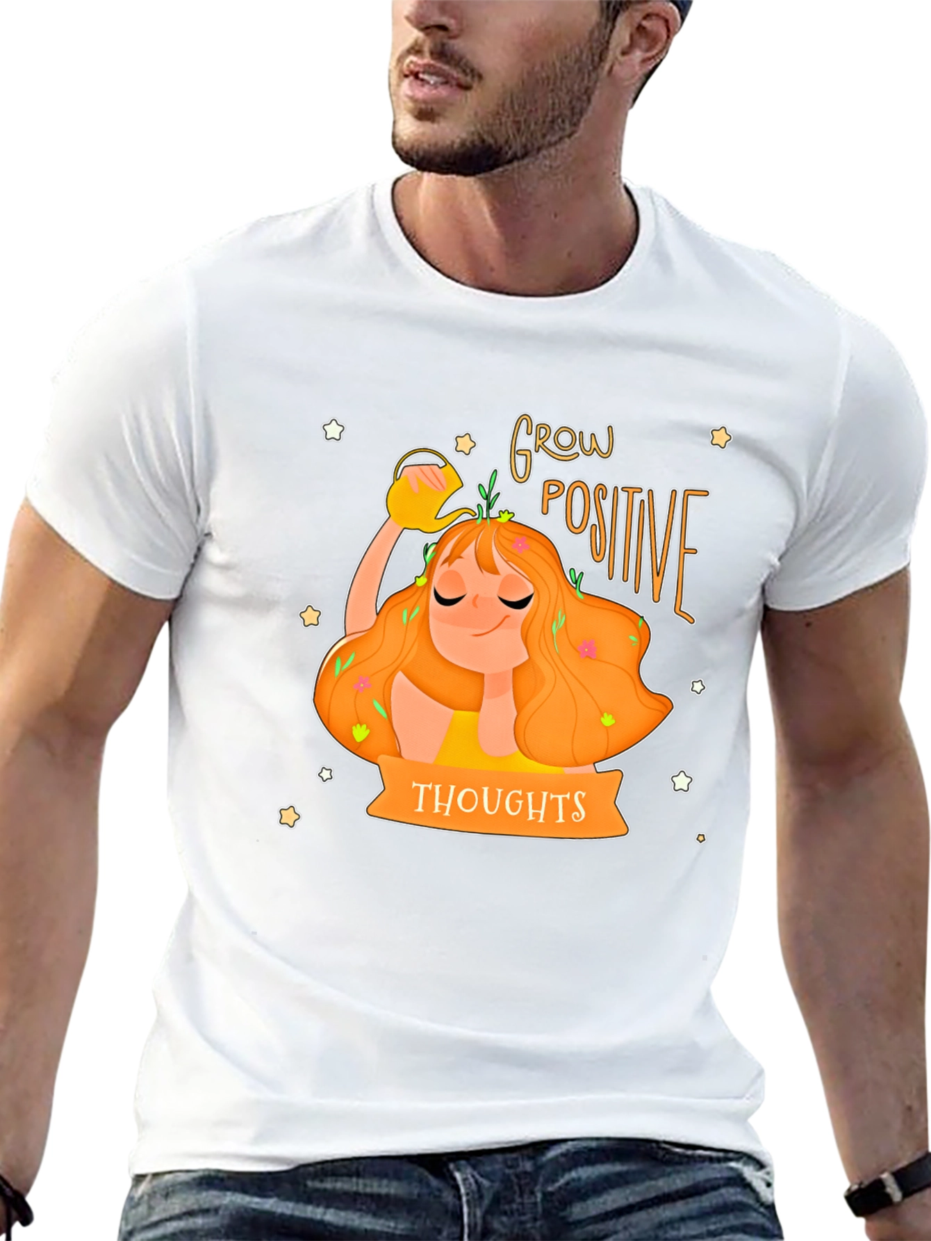 Grow Positive Thoughts Graphic T-Shirt