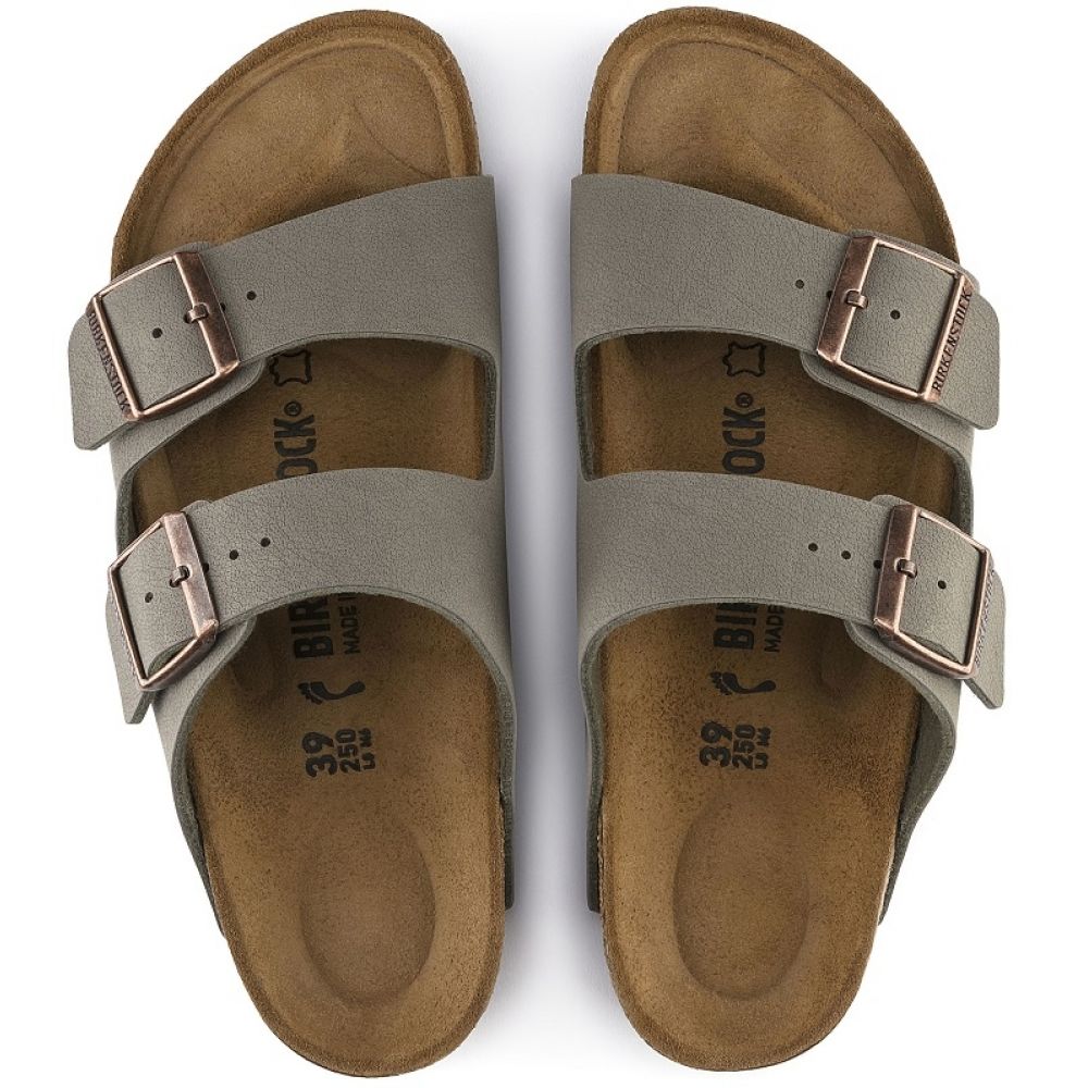 Birkenstock Arizona Birkibuc in Stone