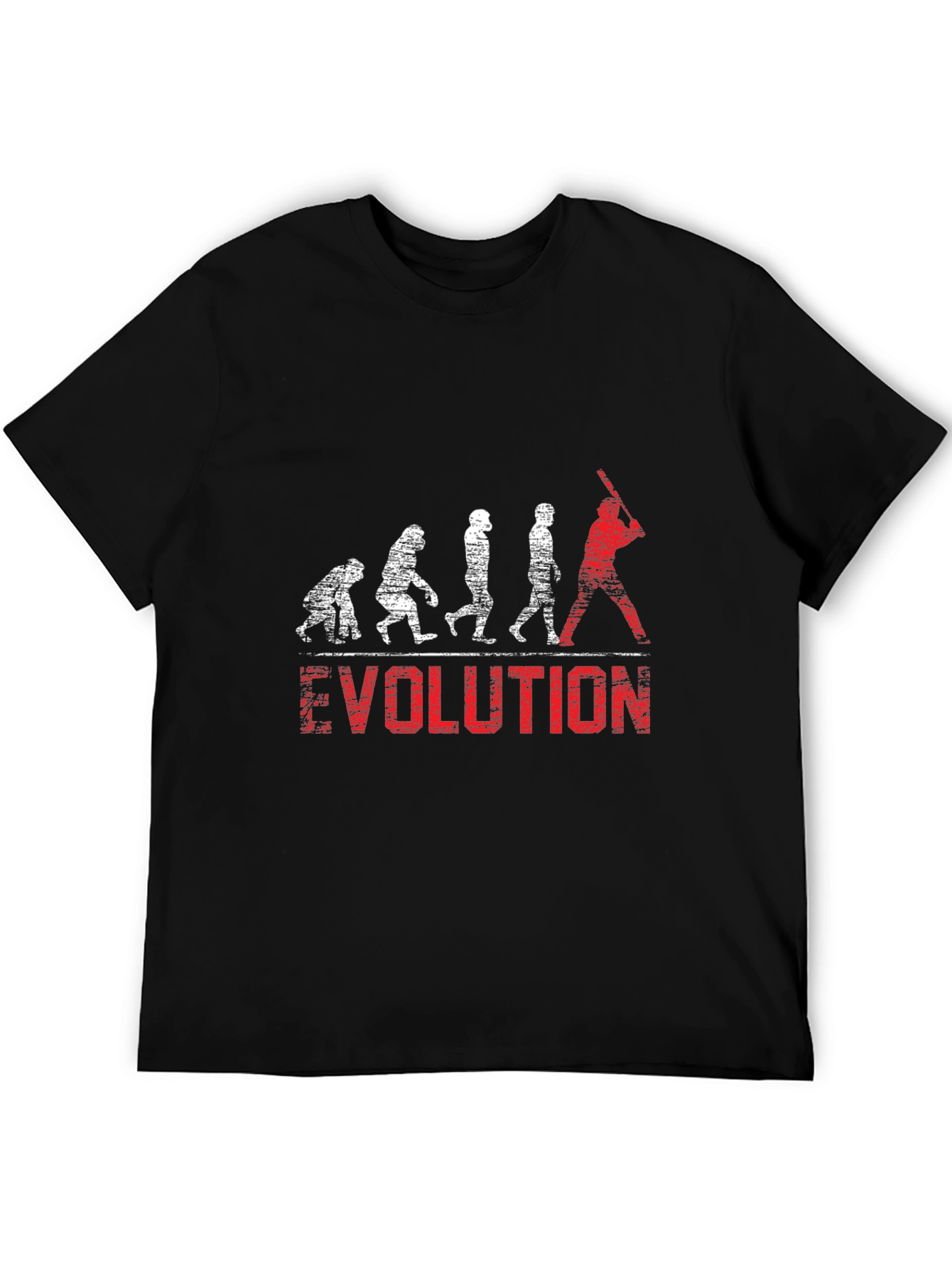 Baseball Evolution T-Shirt - Black Cotton Tee